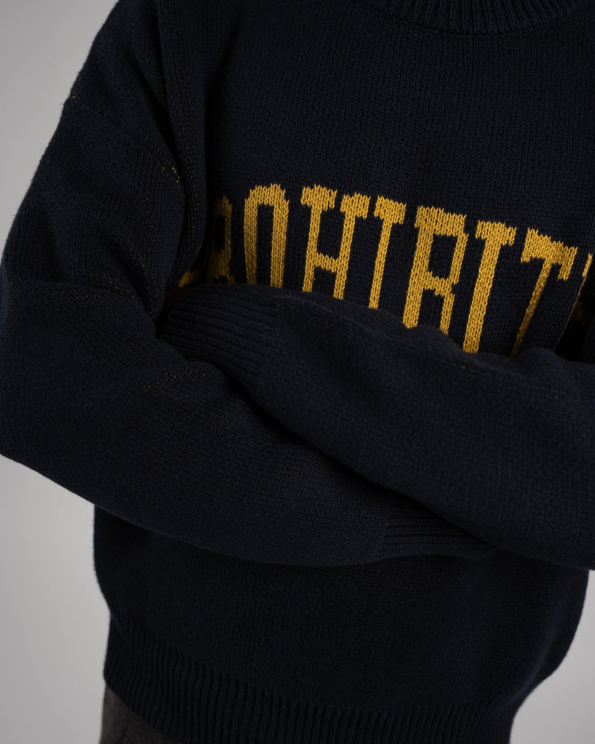 Varsity Knit Sweater | Navy