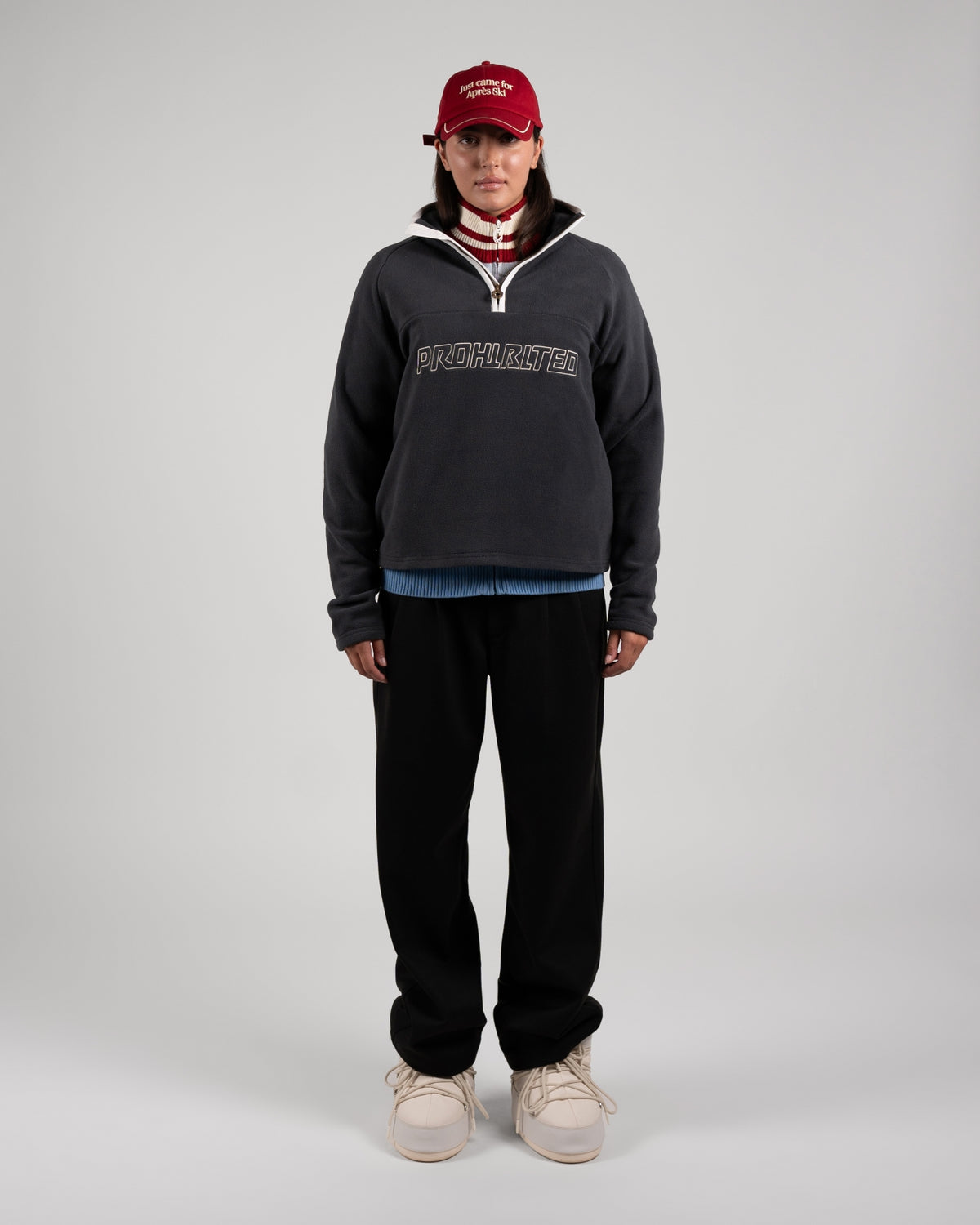 Ski Club Fleece Quarter-Zip | Dark Grey