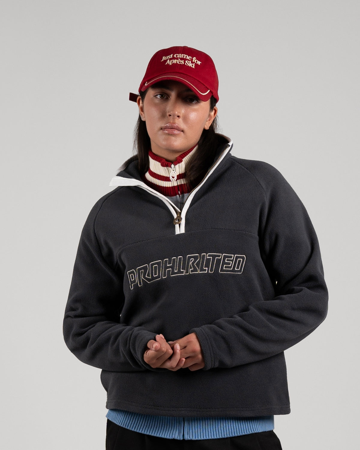 Ski Club Fleece Quarter-Zip | Dark Grey