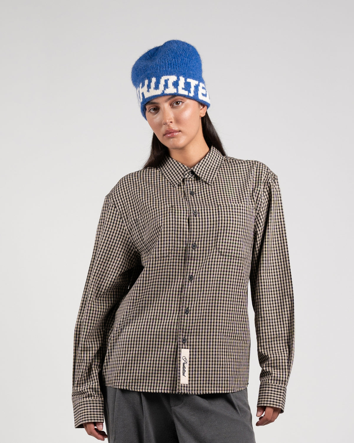 Alpine Checkered Dress Shirt | Black/Off-White