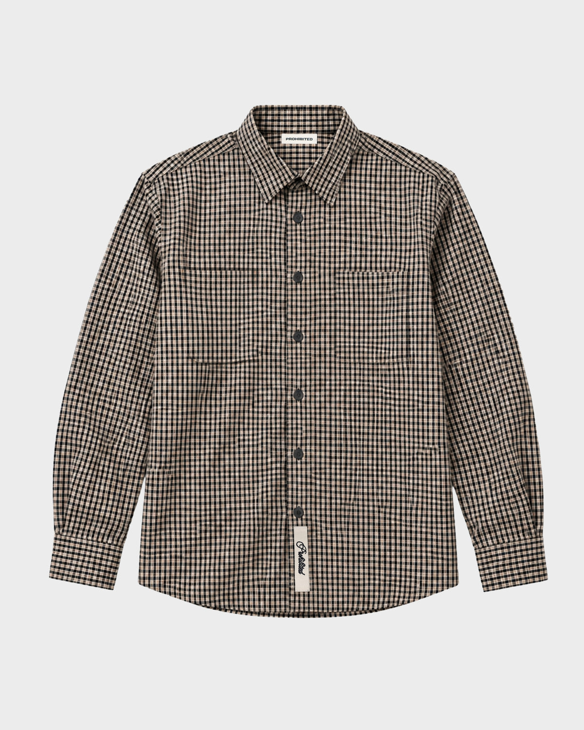 Alpine Checkered Dress Shirt | Black/Off-White