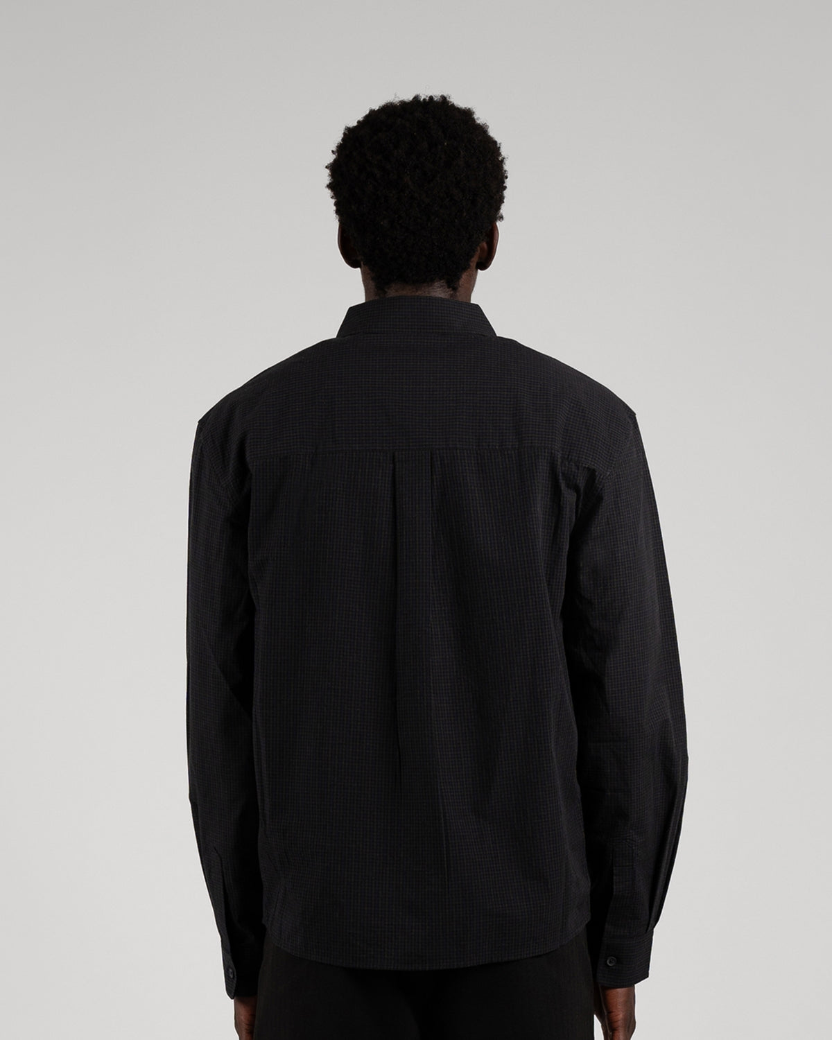 Alpine Checkered Dress Shirt | Black/Dark Blue