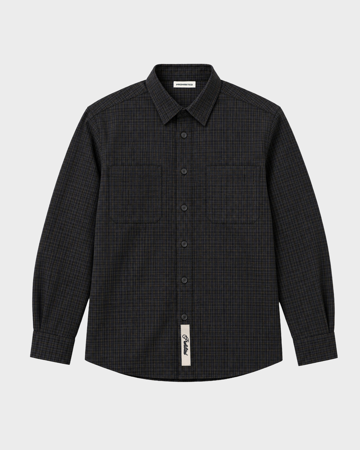Alpine Checkered Dress Shirt | Black/Dark Blue