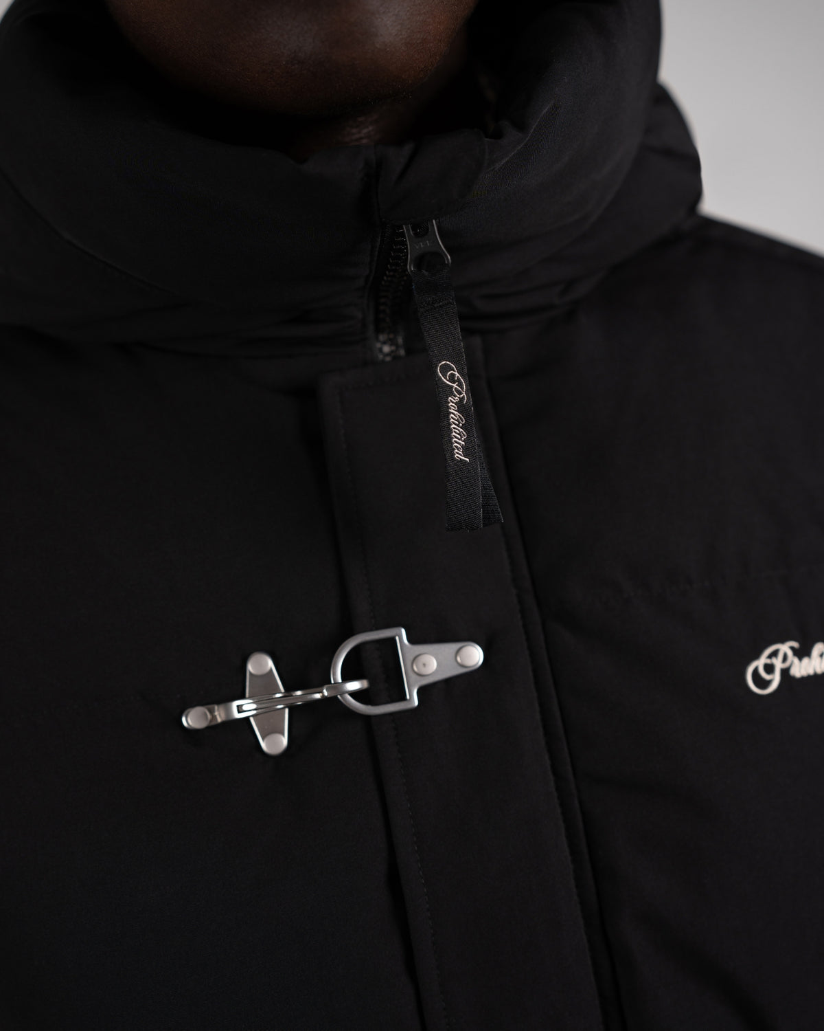 Buckle Puffer Jacket | Black