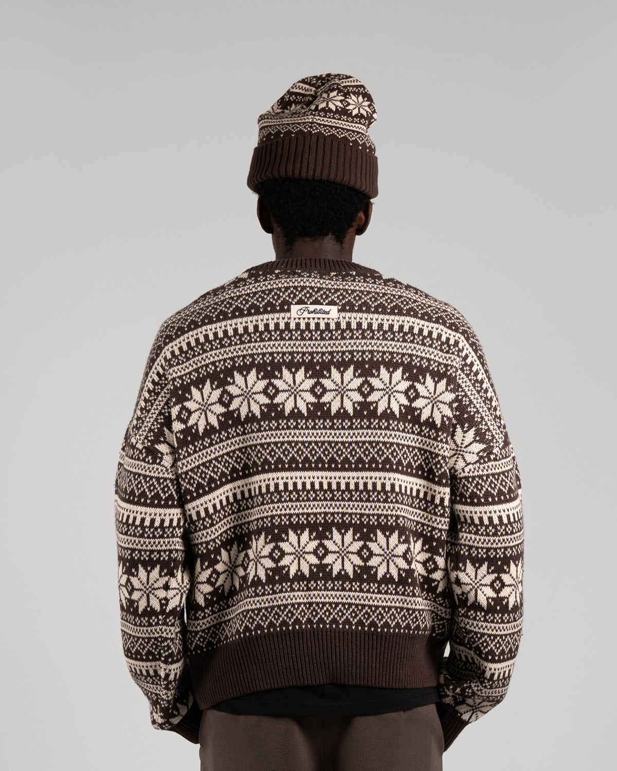 Norwegian Knit Sweater | Dark Brown