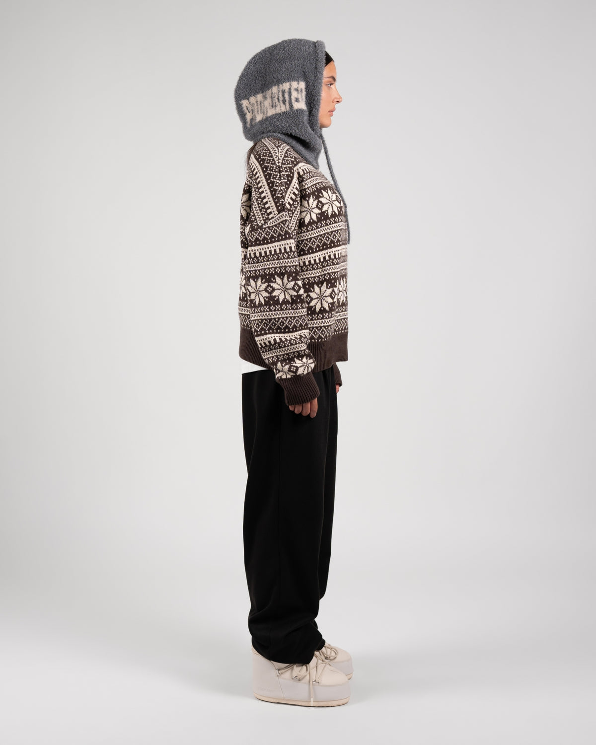 Norwegian Knit Sweater | Dark Brown