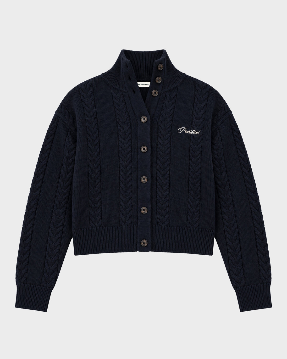 Library Cable Knit Jacket | Navy