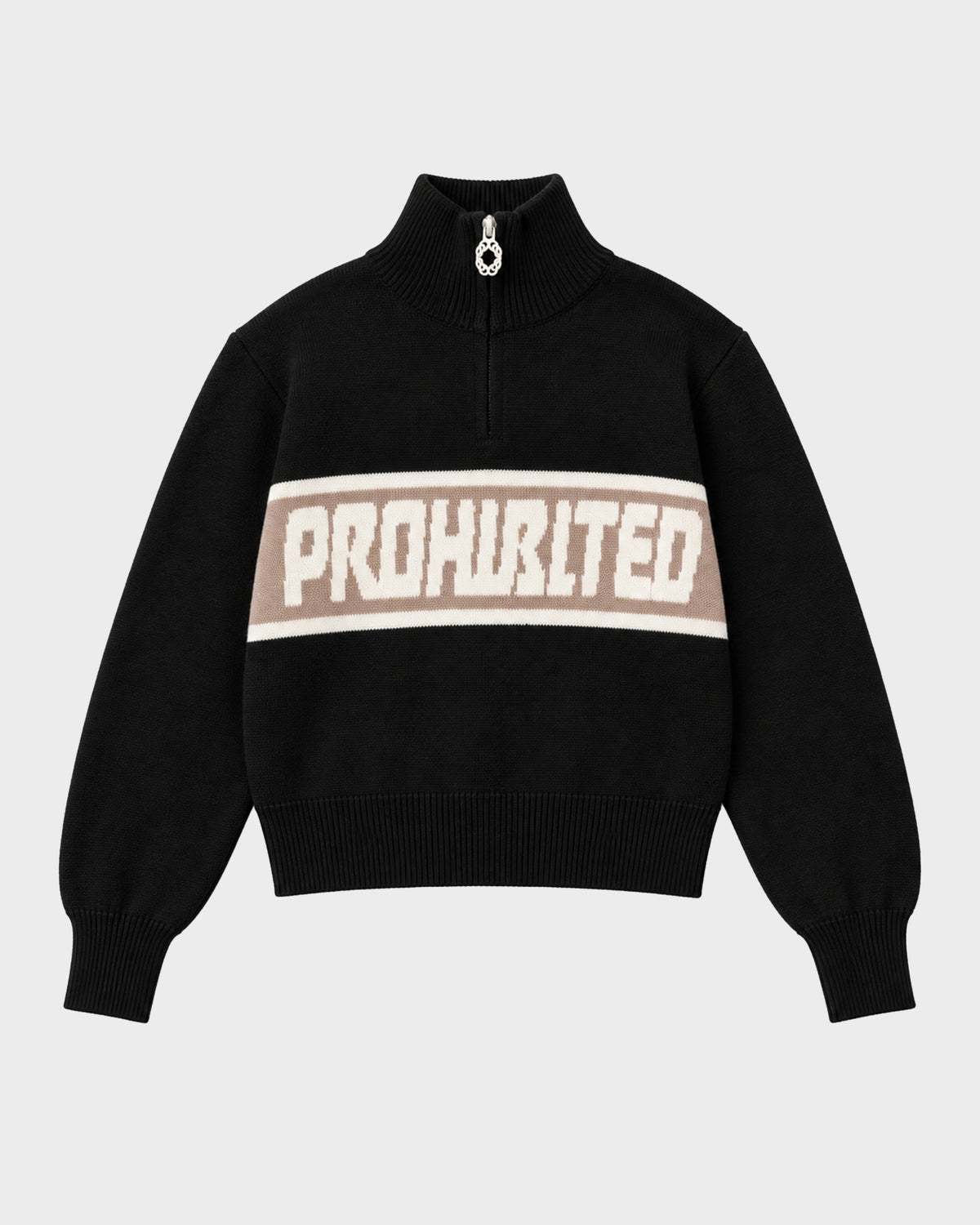 Old School Knit Quarter-Zip | Black