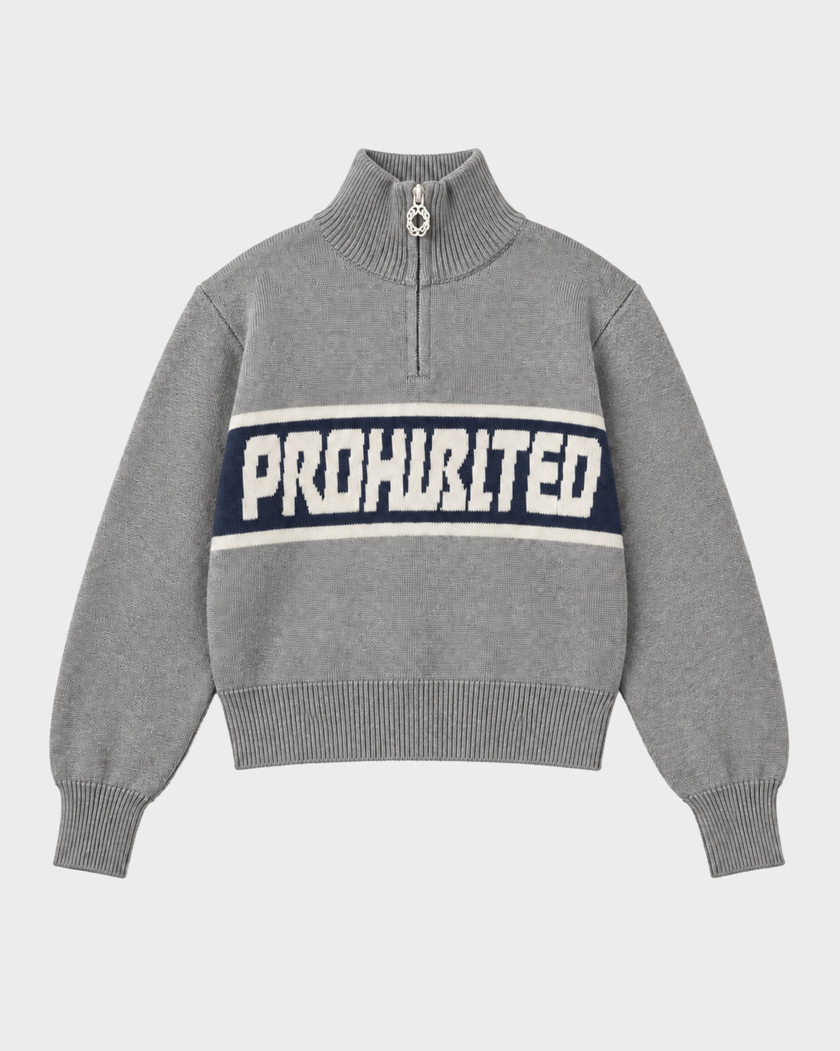 Old School Knit Quarter-Zip | Grey