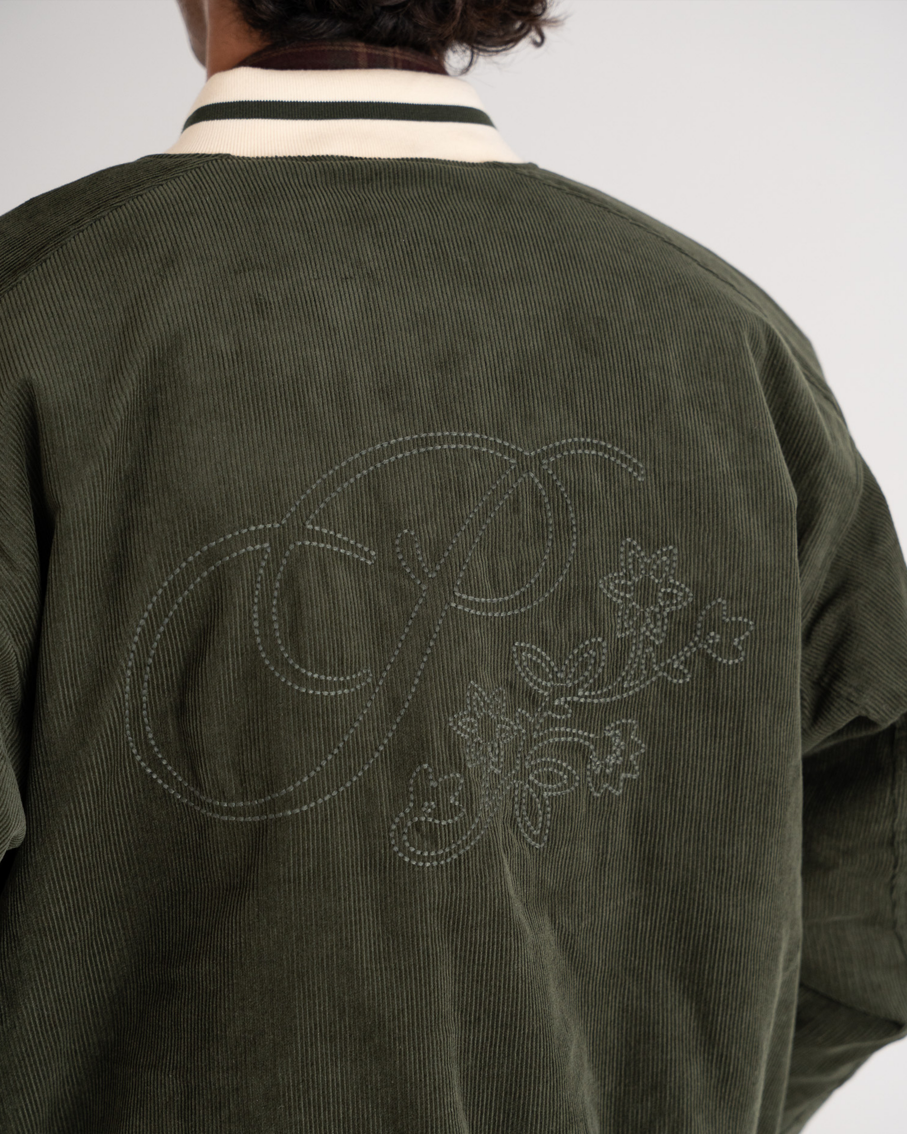 Bloom Corduroy Bomber Jacket Green