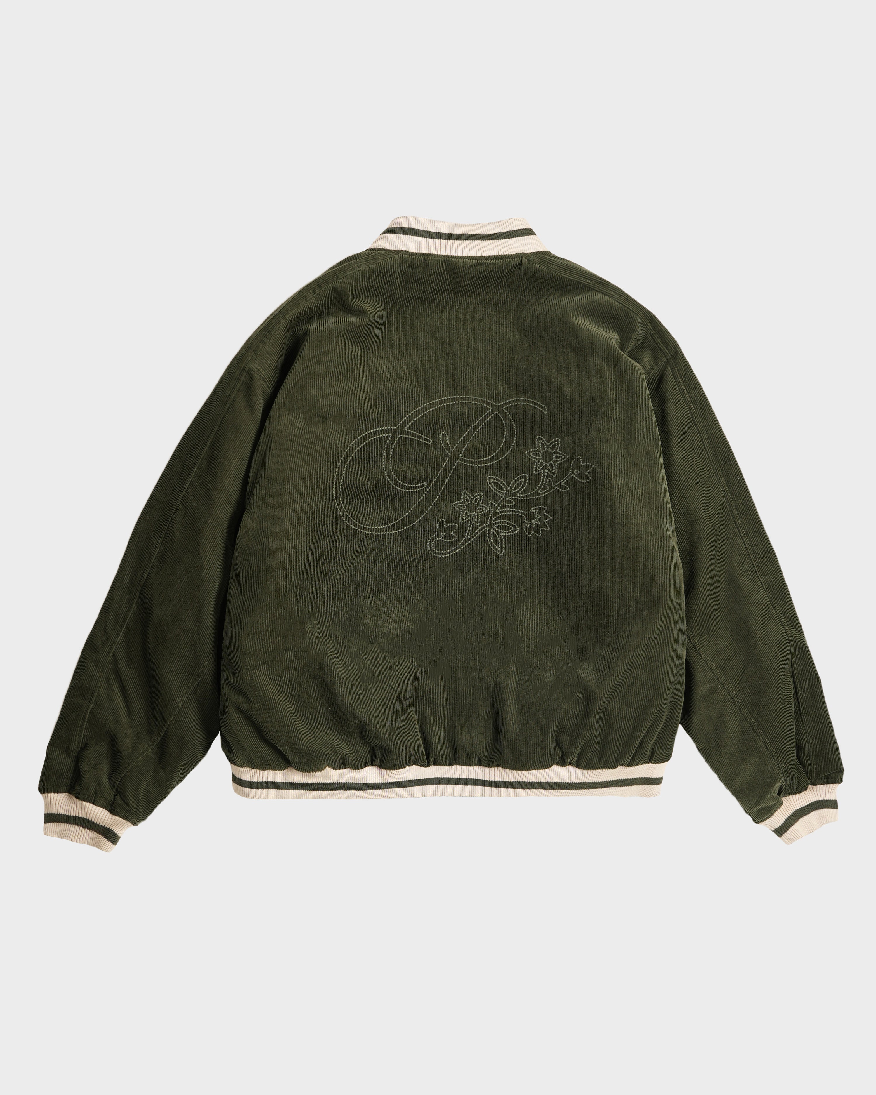 Bloom Corduroy Bomber Jacket Green