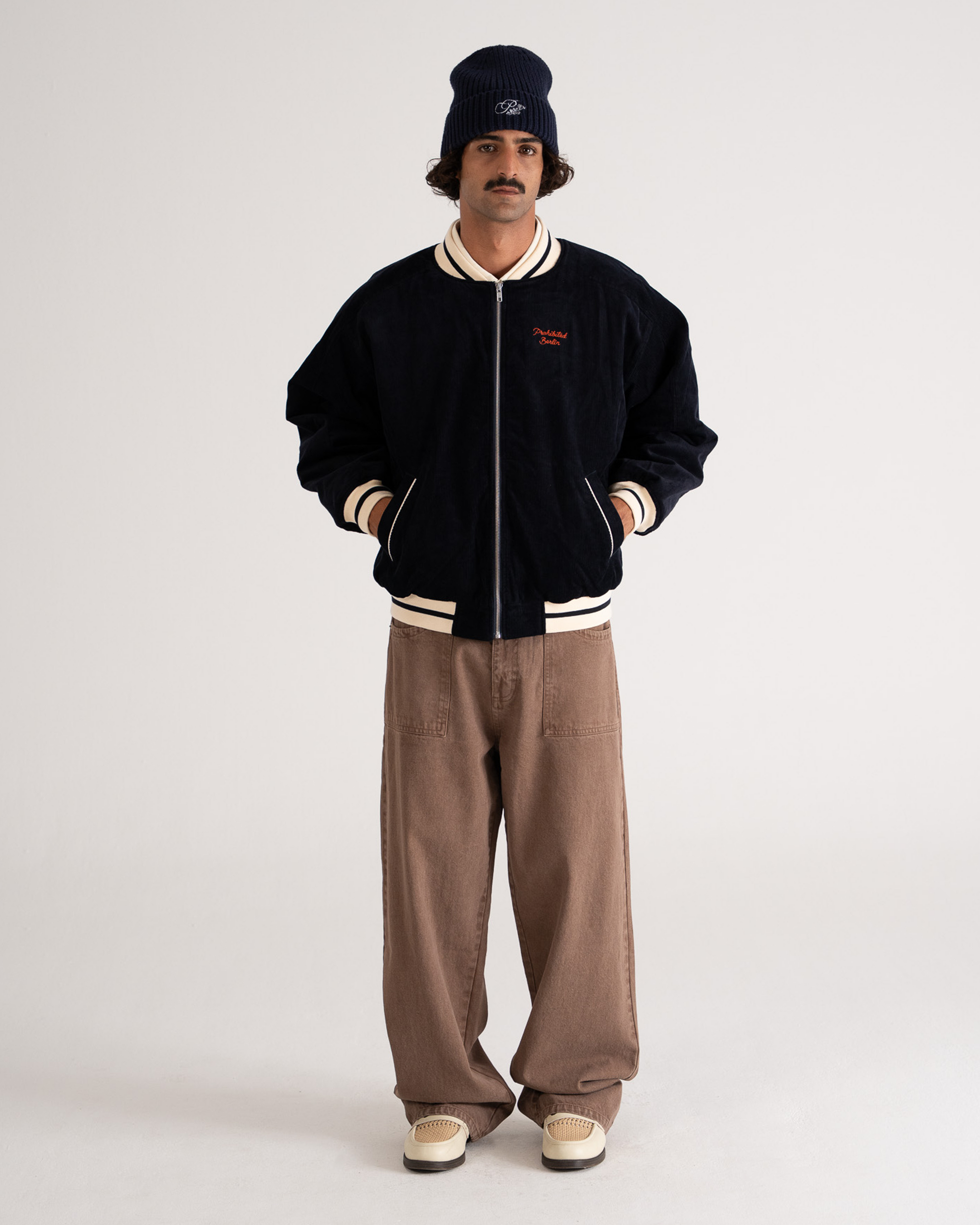 Bloom Corduroy  Bomber Jacket Navy