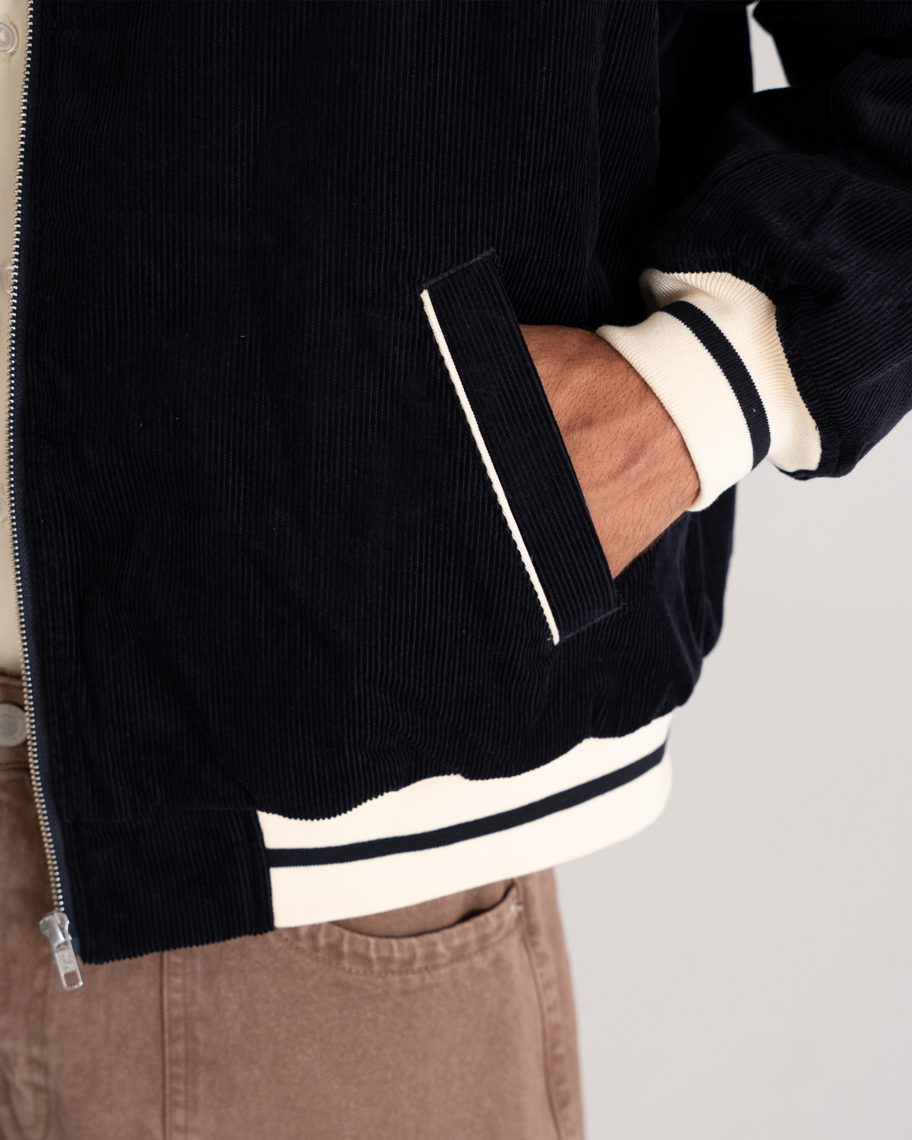 Bloom Corduroy  Bomber Jacket Navy