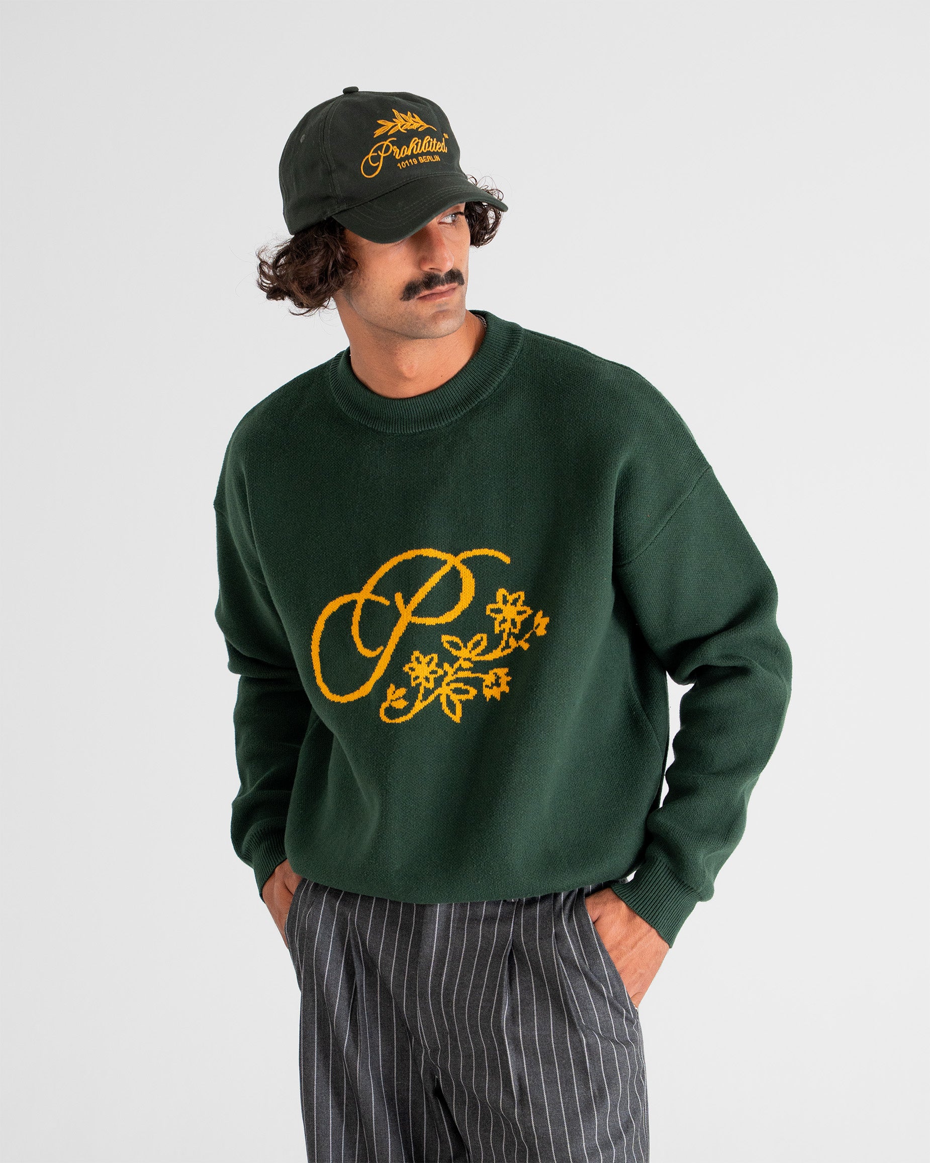Bloom Knit Sweater Dark Green