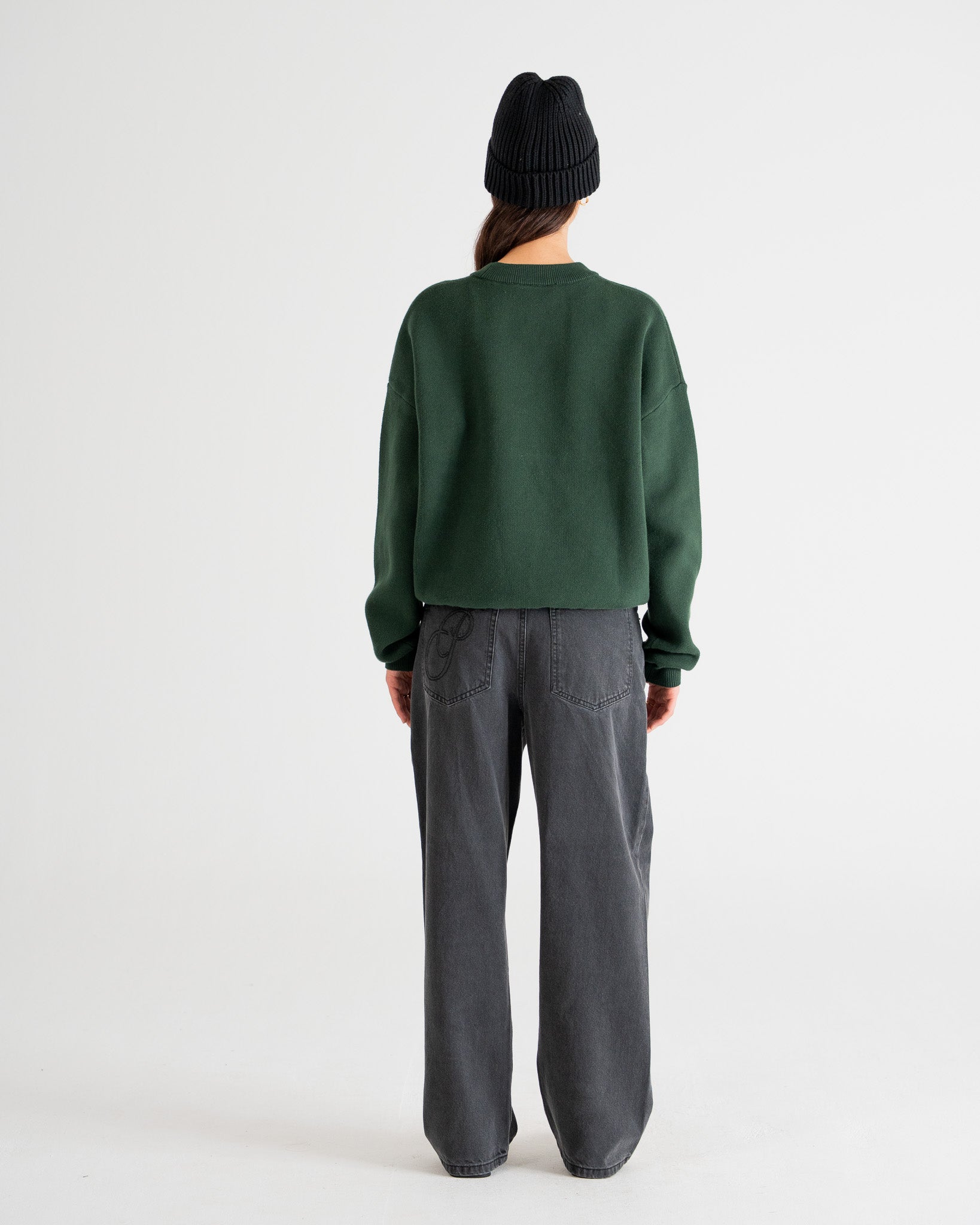 Bloom Knit Sweater Dark Green