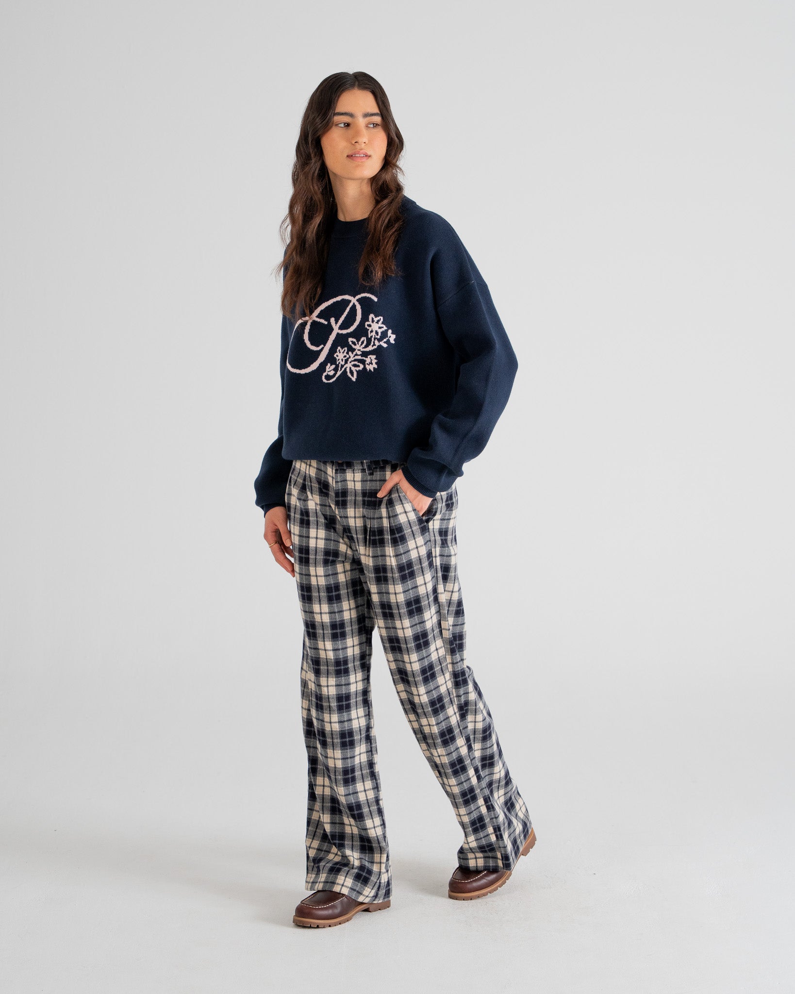 Bloom Knit Sweater Navy