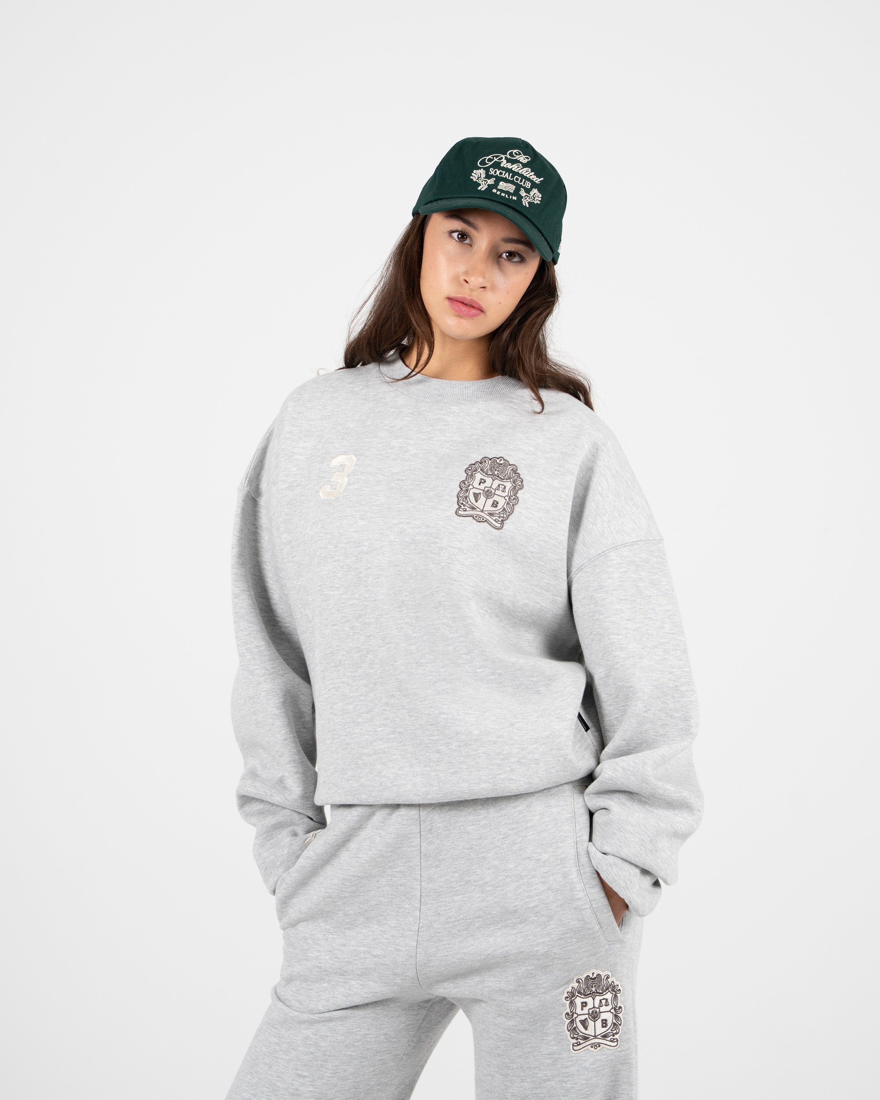 Club Member Crew Neck Grey Melange