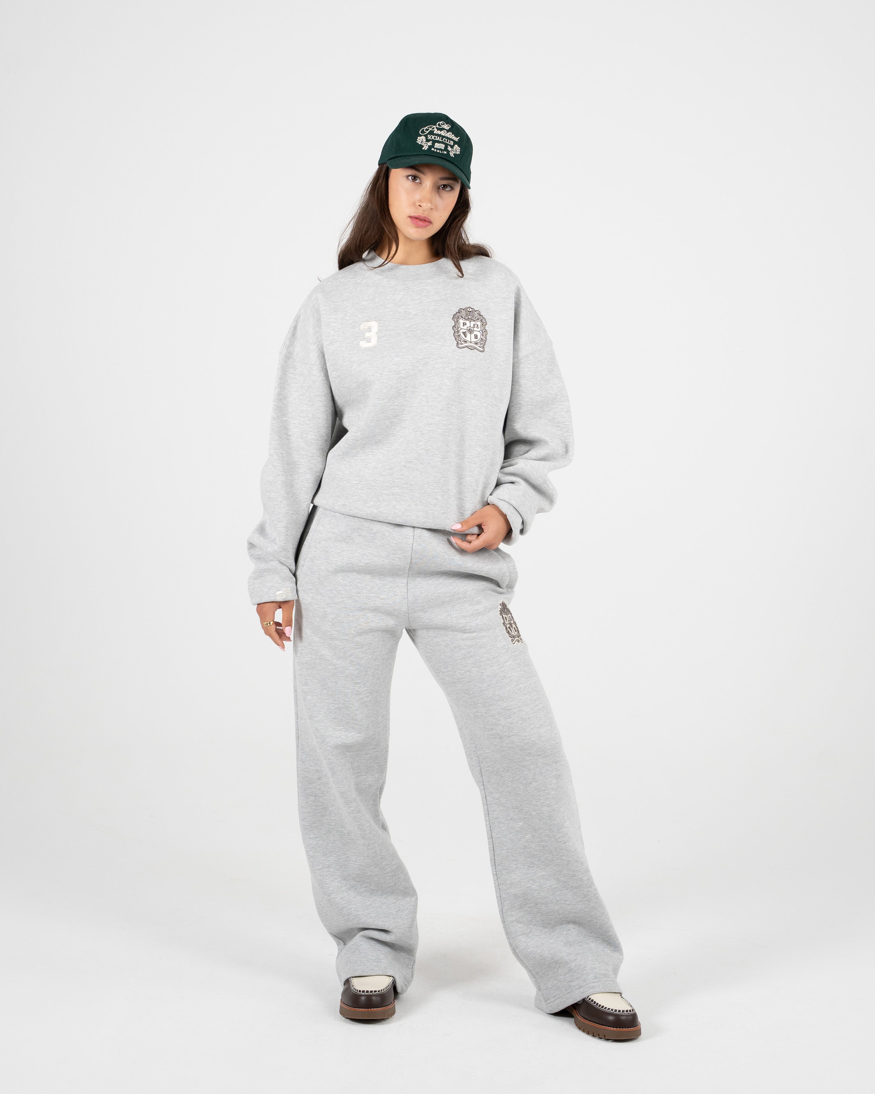 Club Member Crew Neck Grey Melange