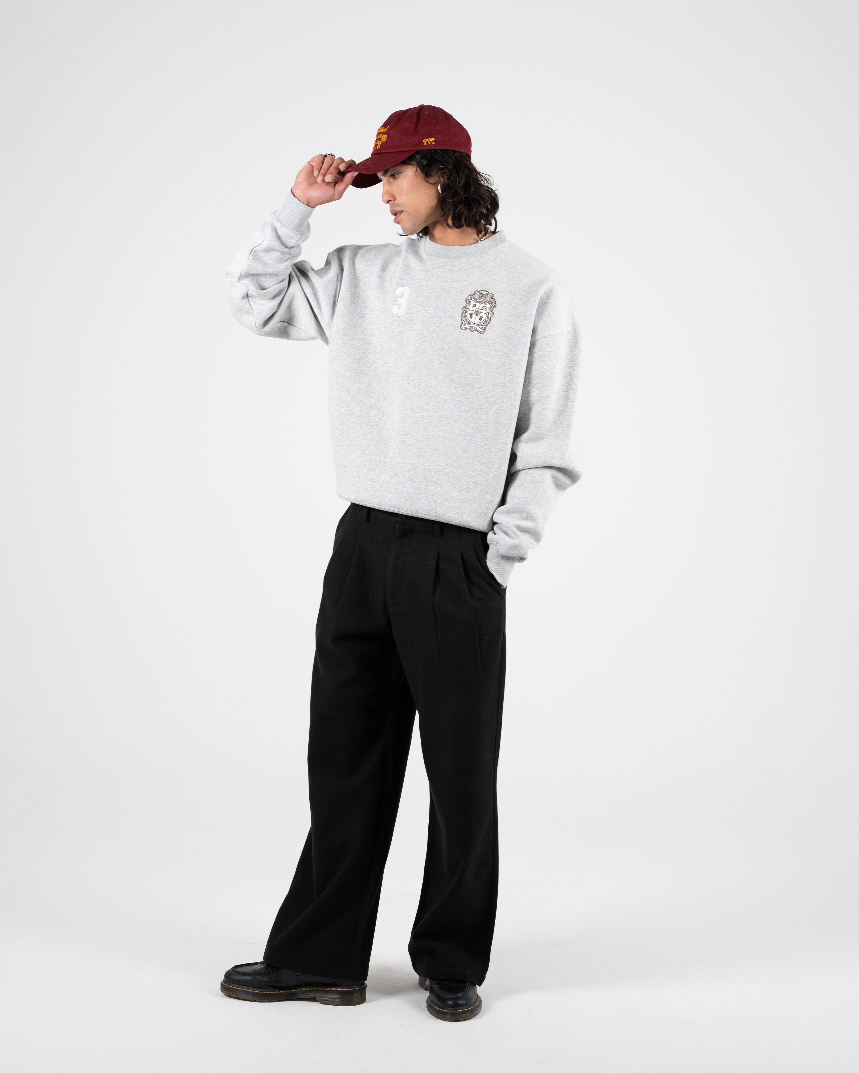 Club Member Crew Neck Grey Melange