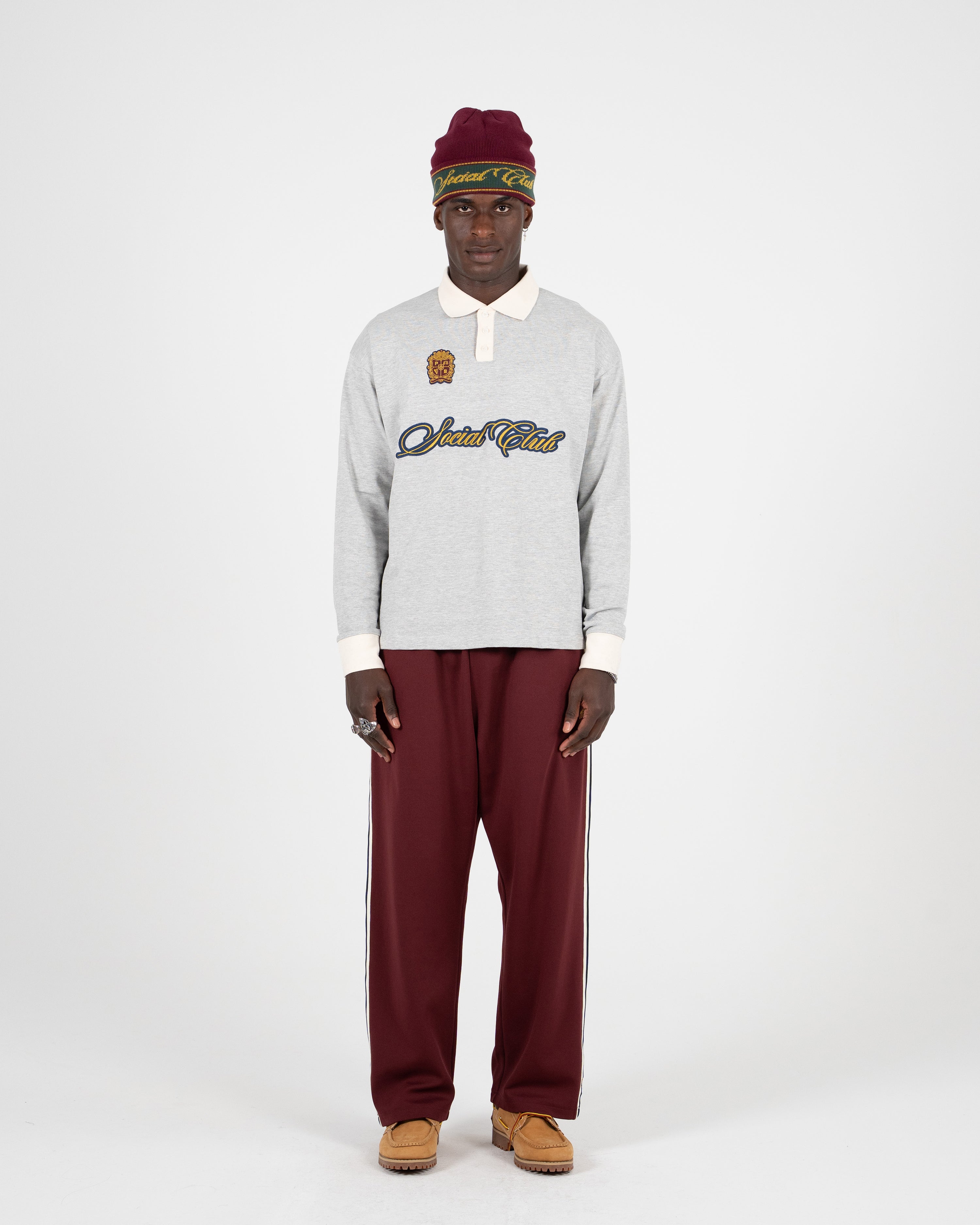Club Polo Longsleeve Grey Melange