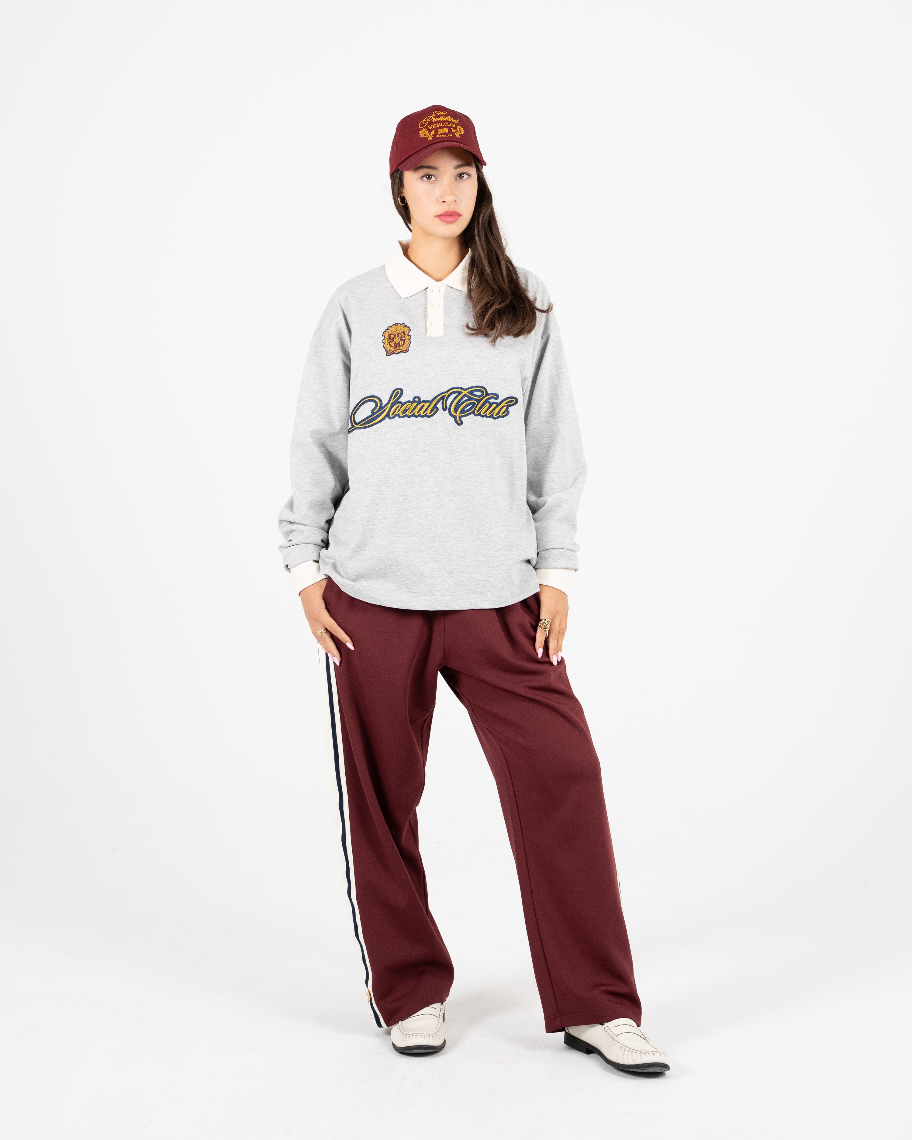 Club Polo Longsleeve Grey Melange