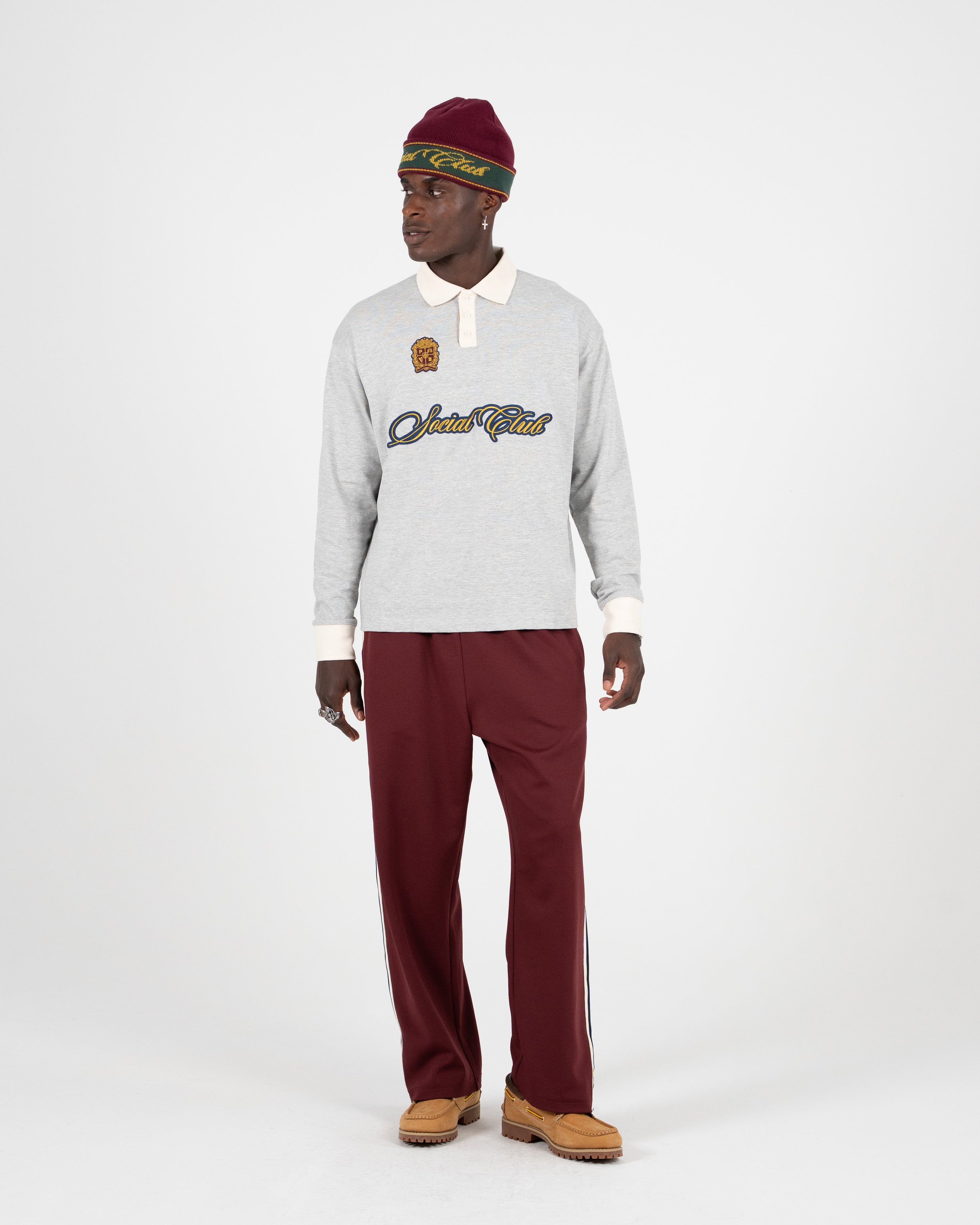 Club Polo Longsleeve Grey Melange