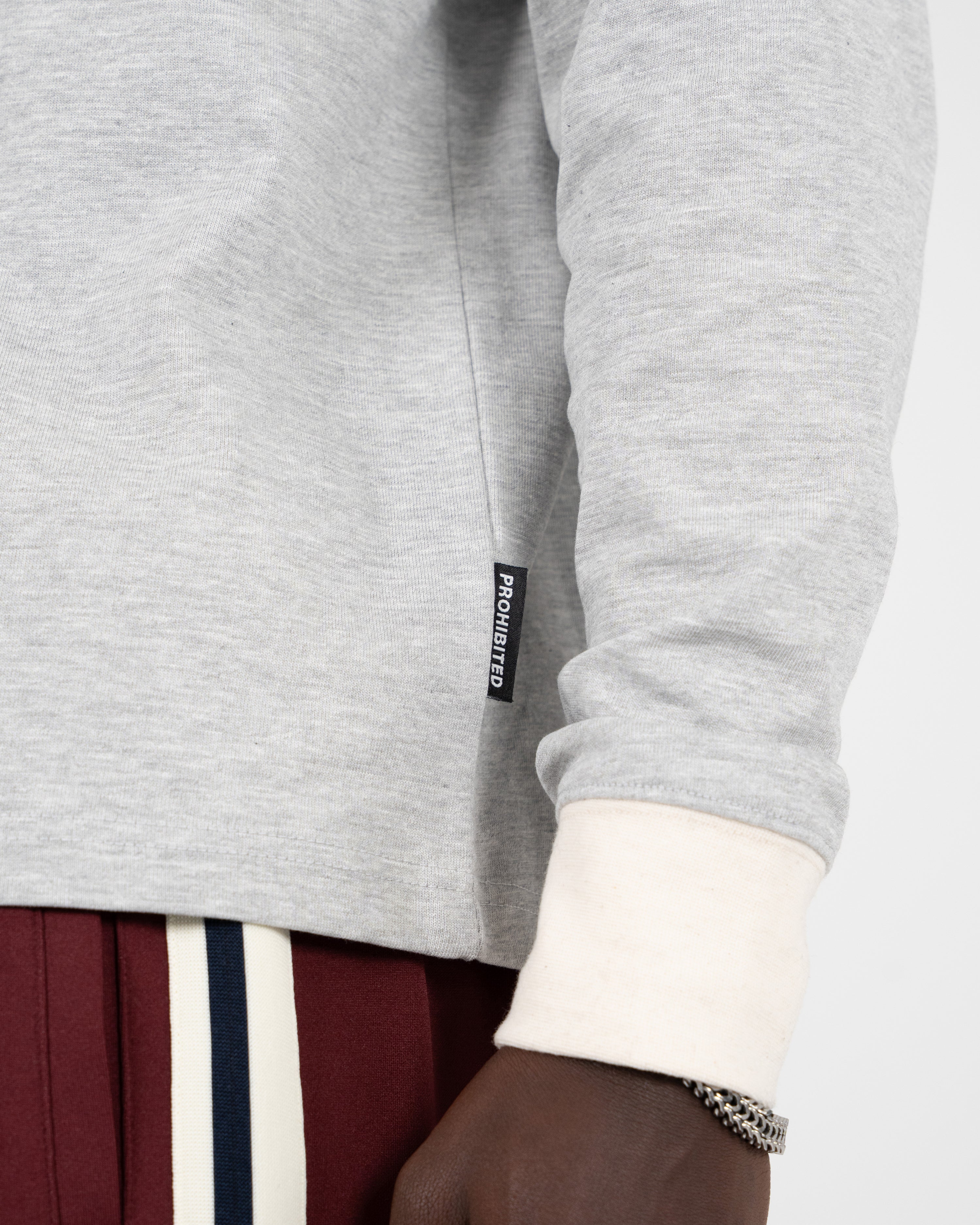 Club Polo Longsleeve Grey Melange