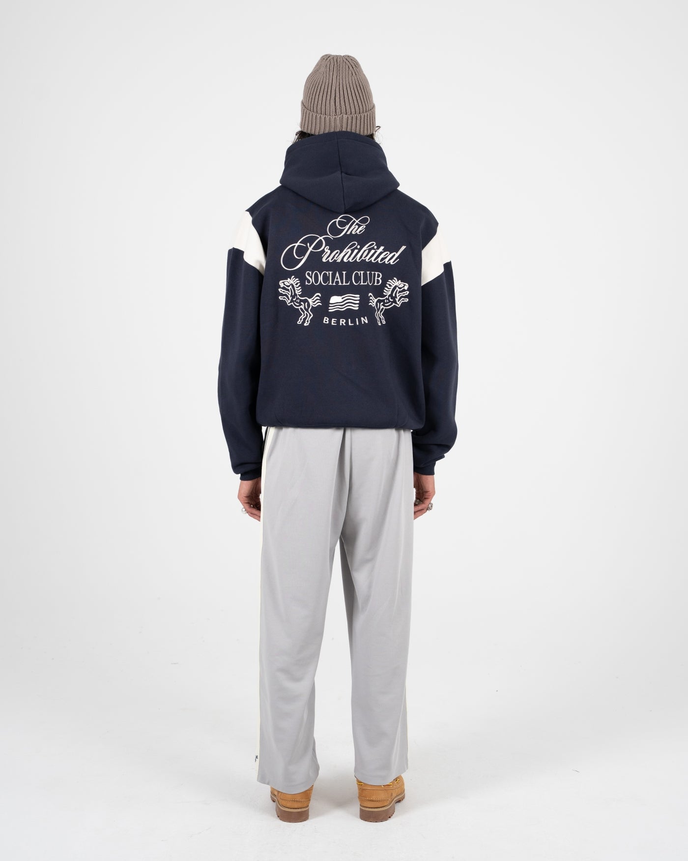 Club Member Contrast Zip-Hoodie | Navy