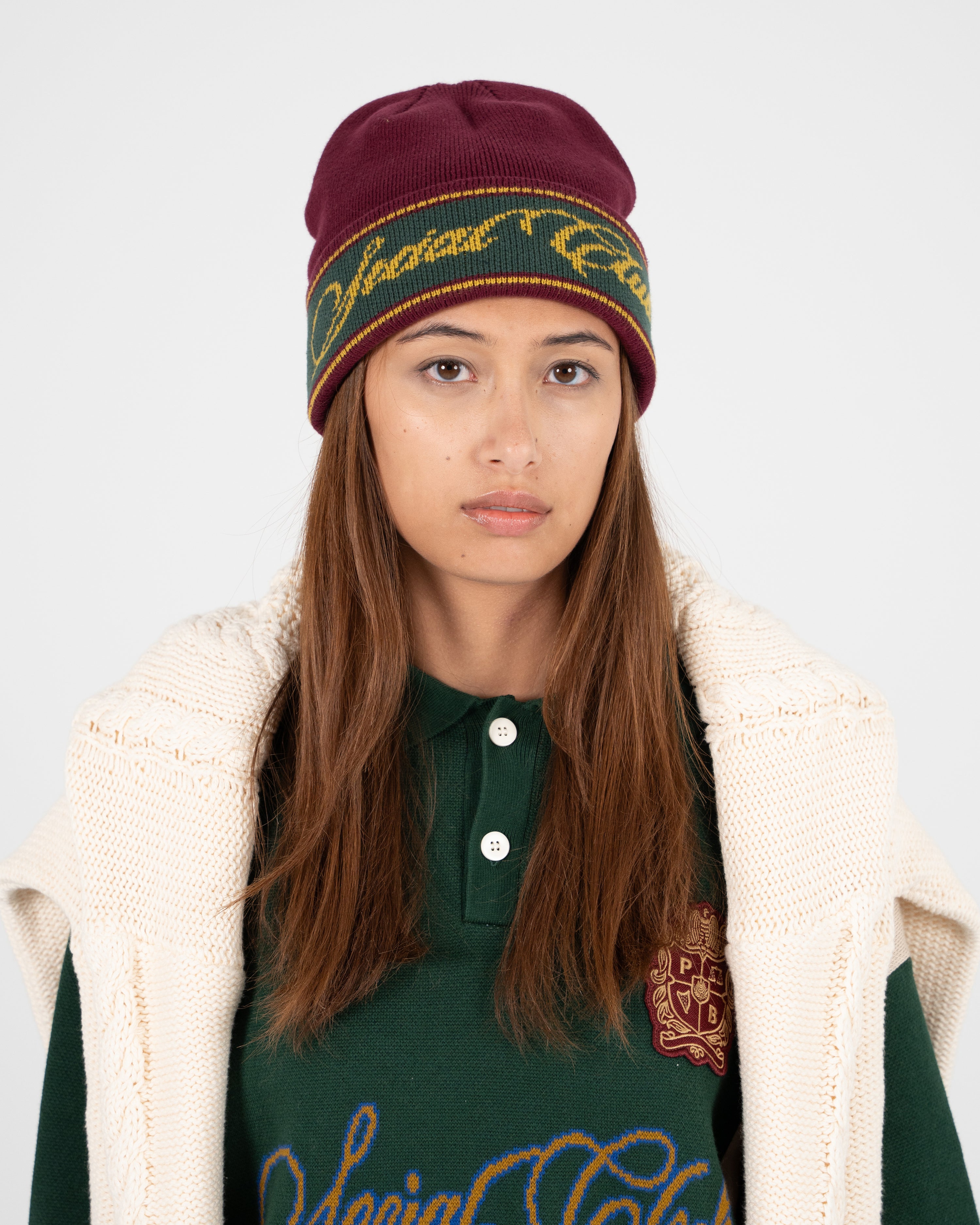 Clubhouse Jacquard Beanie Bordeaux