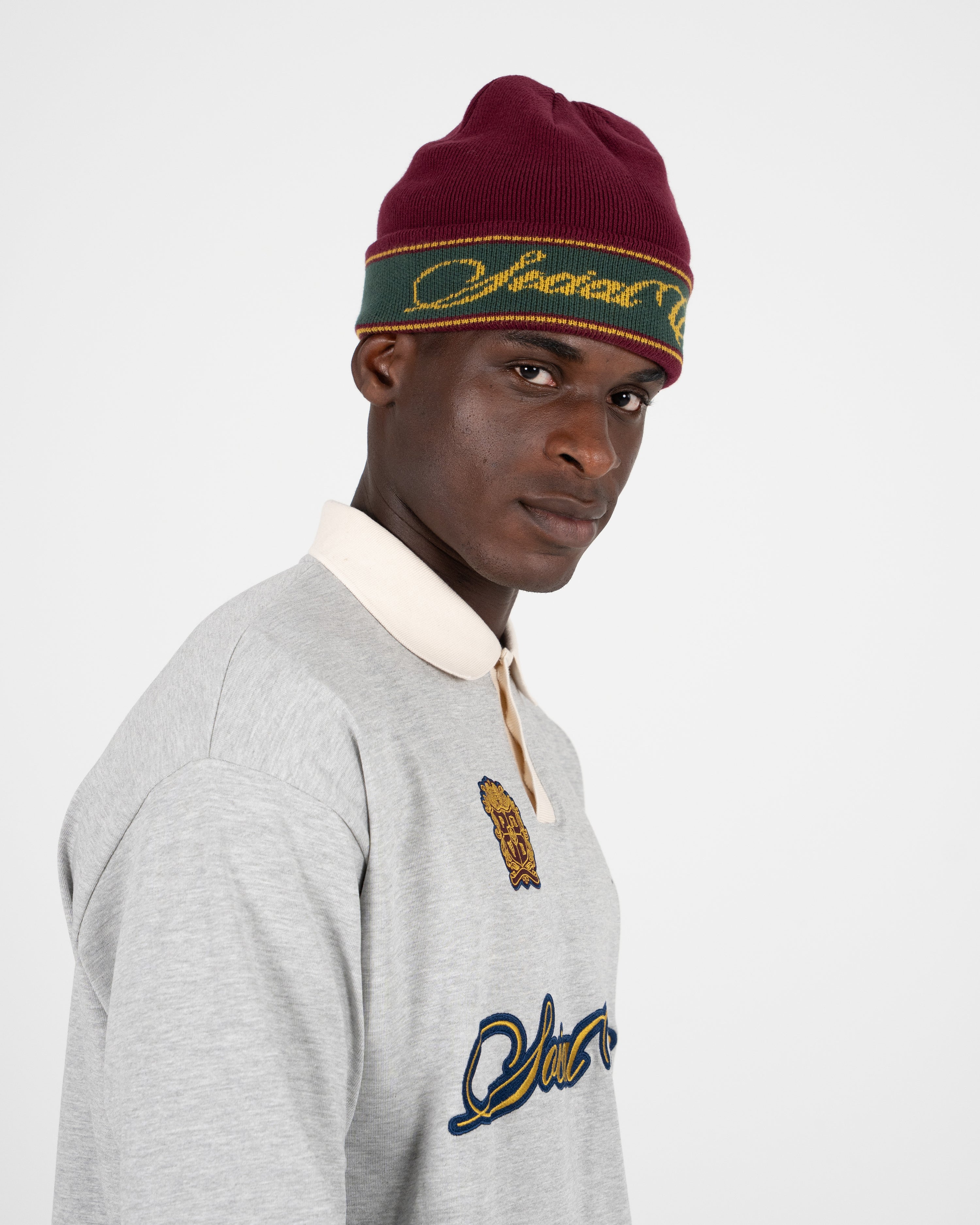 Clubhouse Jacquard Beanie Bordeaux