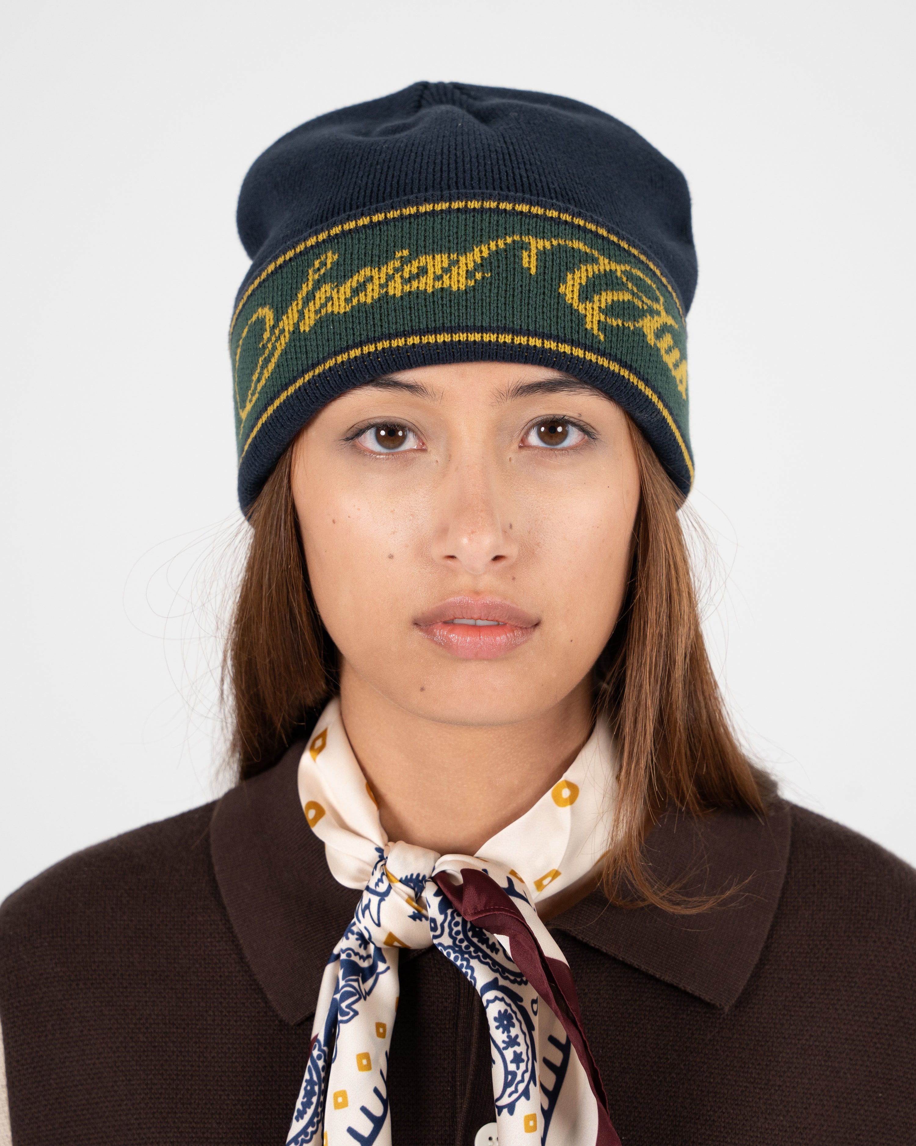 Clubhouse Jacquard Beanie Navy