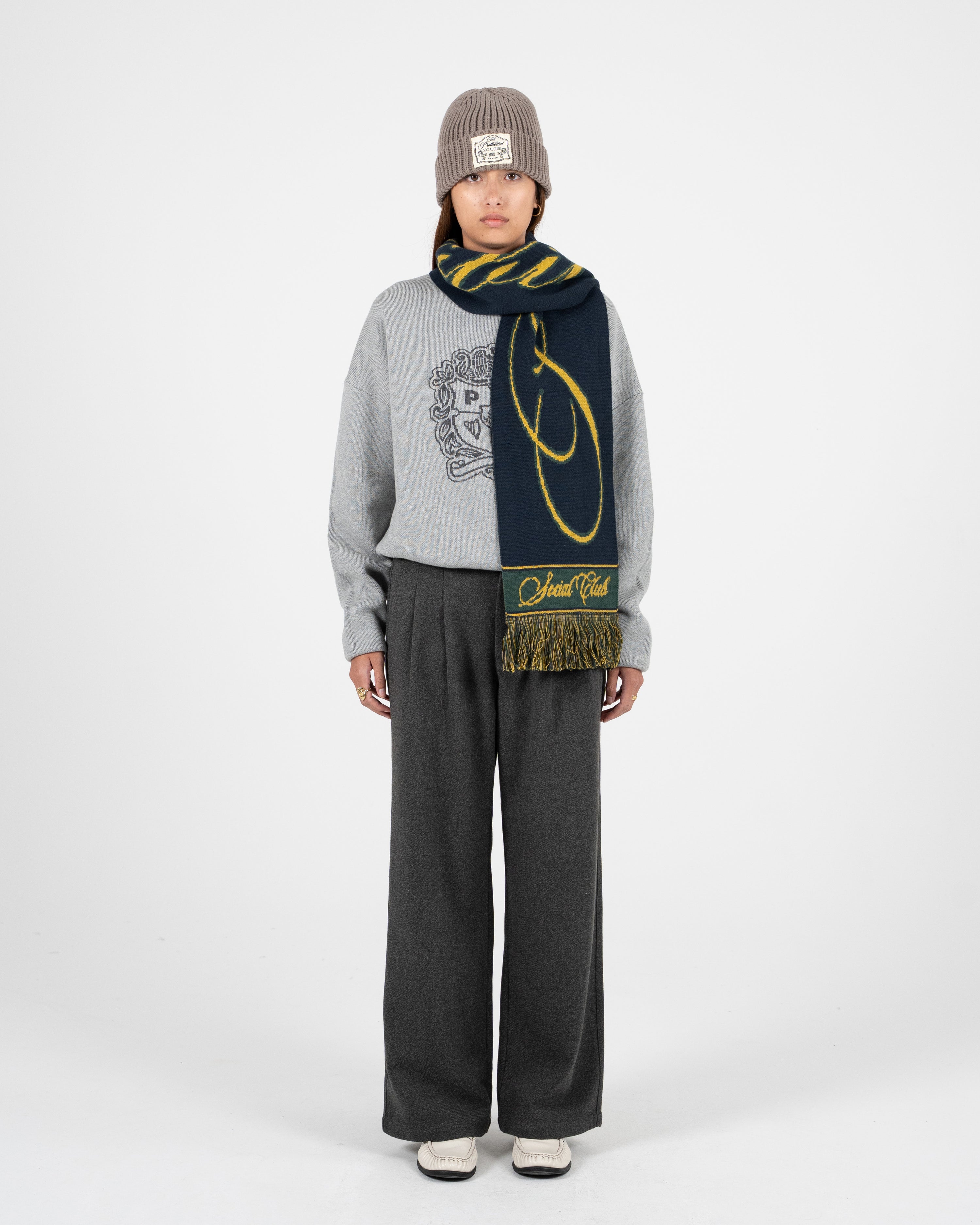 Clubhouse Jacquard Scarf Navy