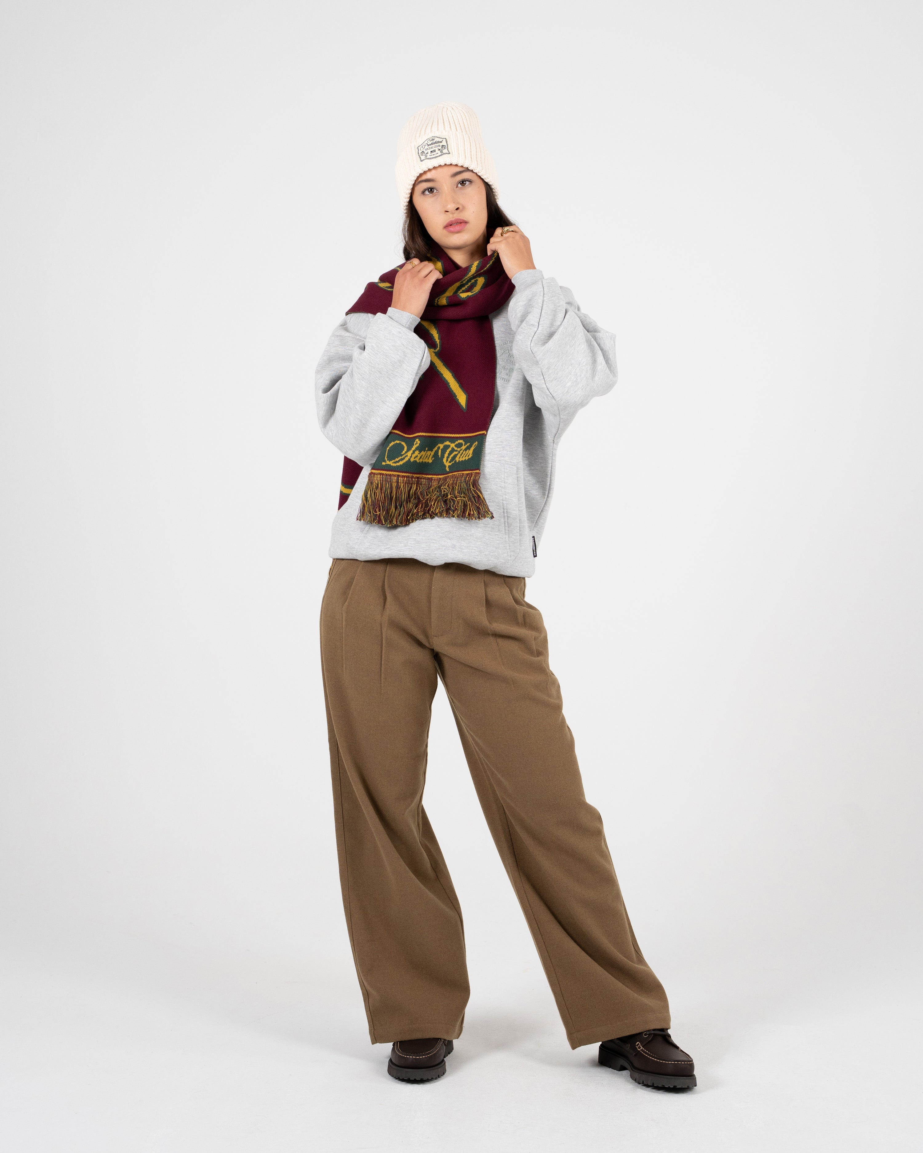 Clubhouse Jacquard Scarf Bordeaux