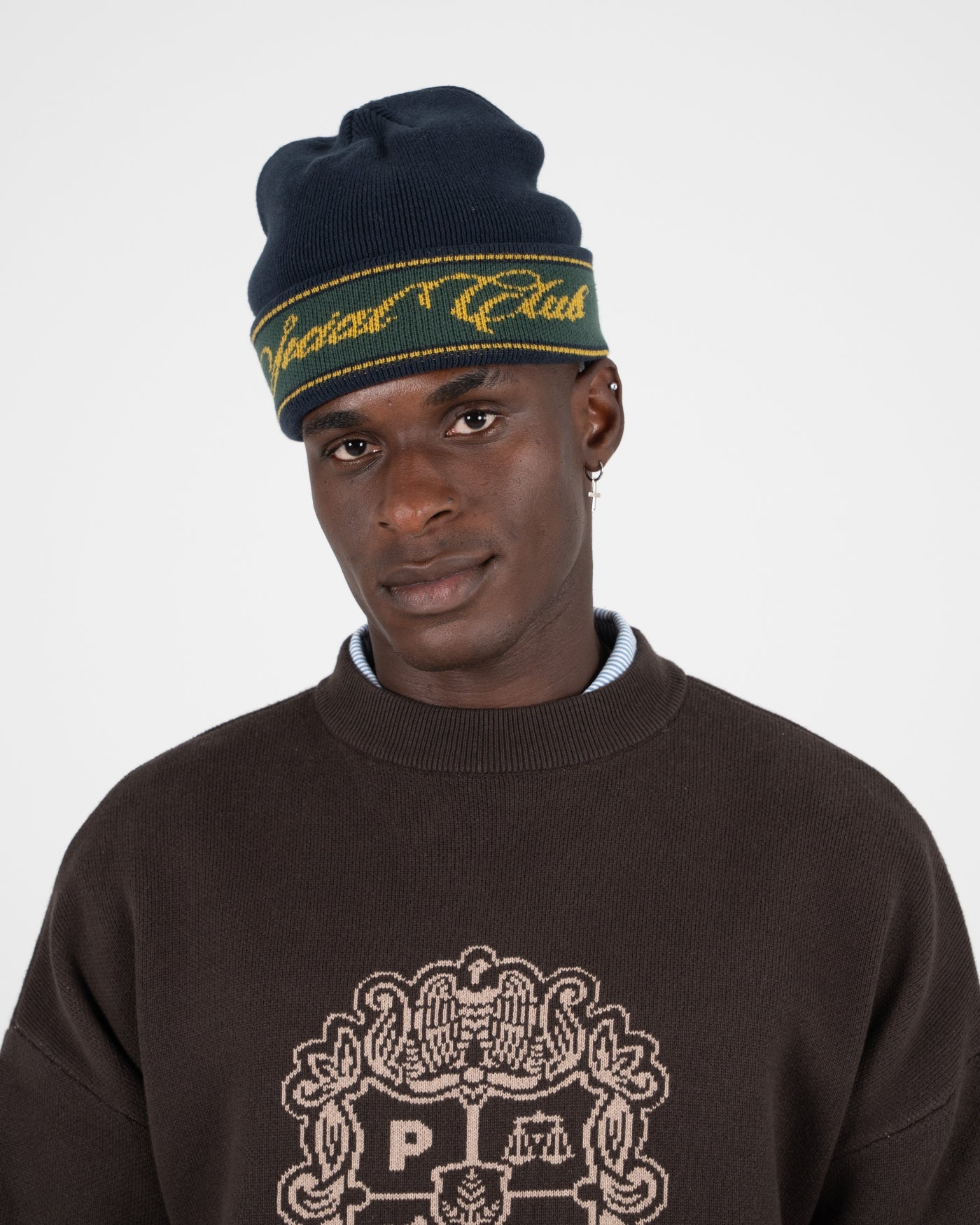 Clubhouse Jacquard Beanie | Navy