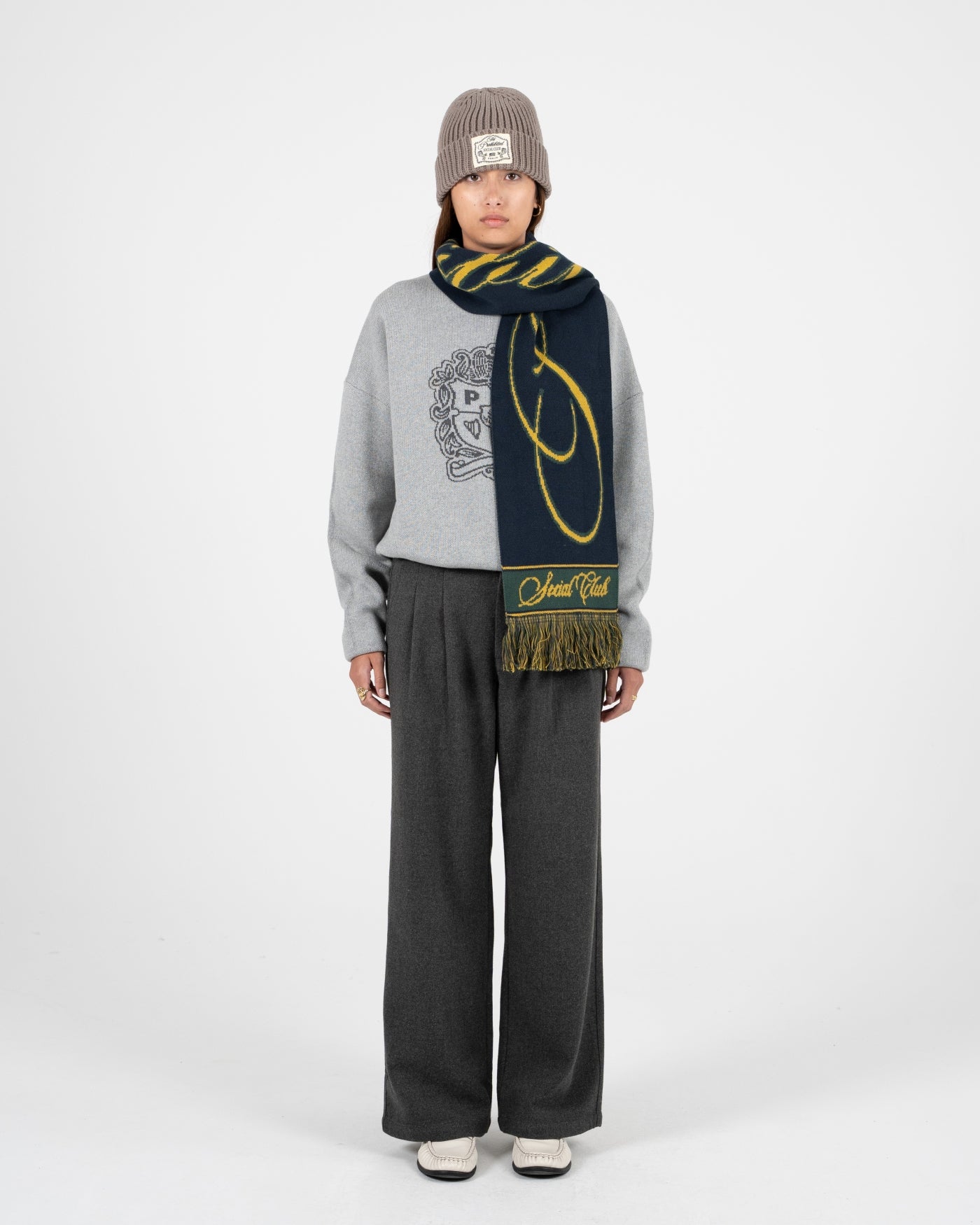 Clubhouse Jacquard Scarf | Navy