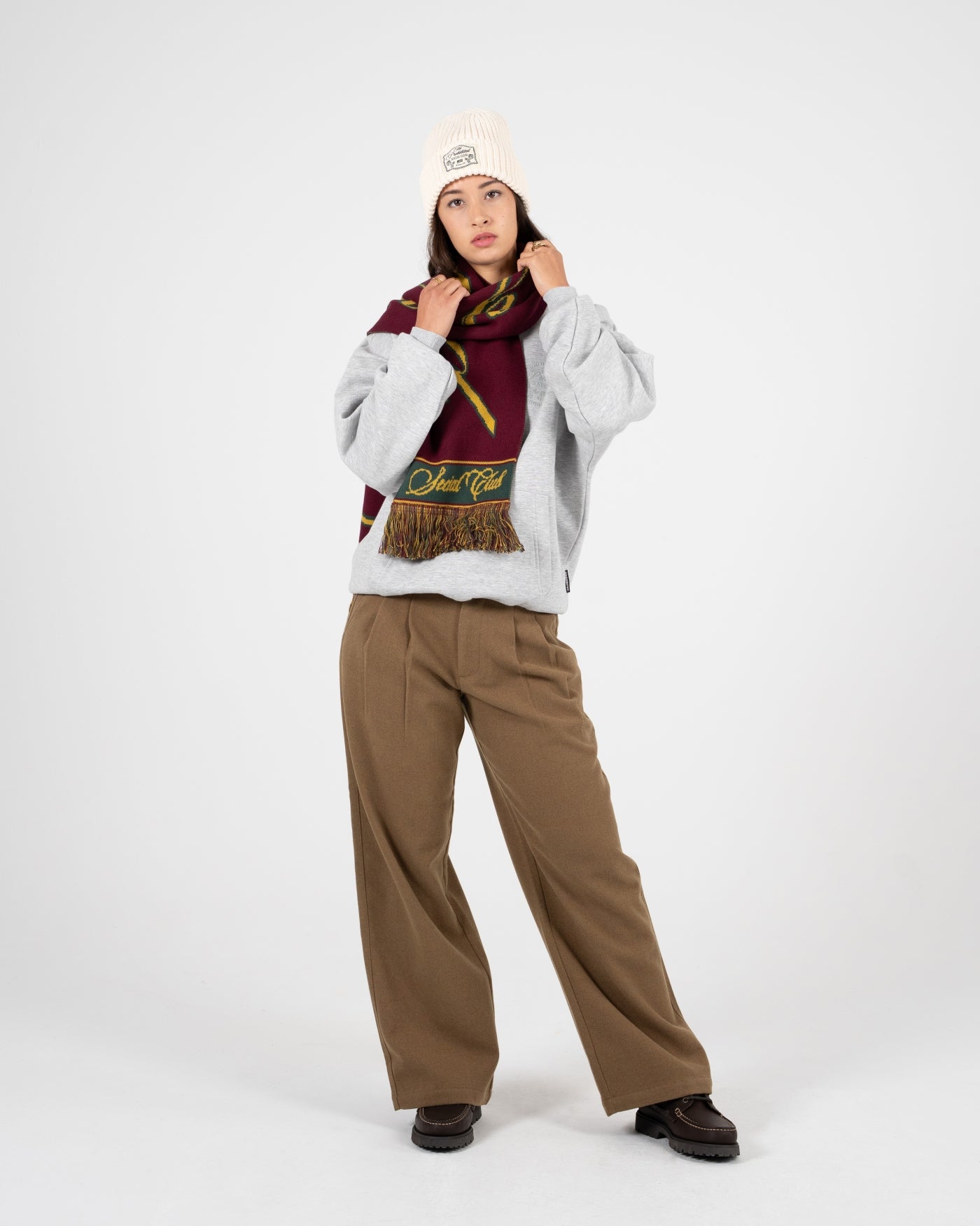 Clubhouse Jacquard Scarf | Bordeaux