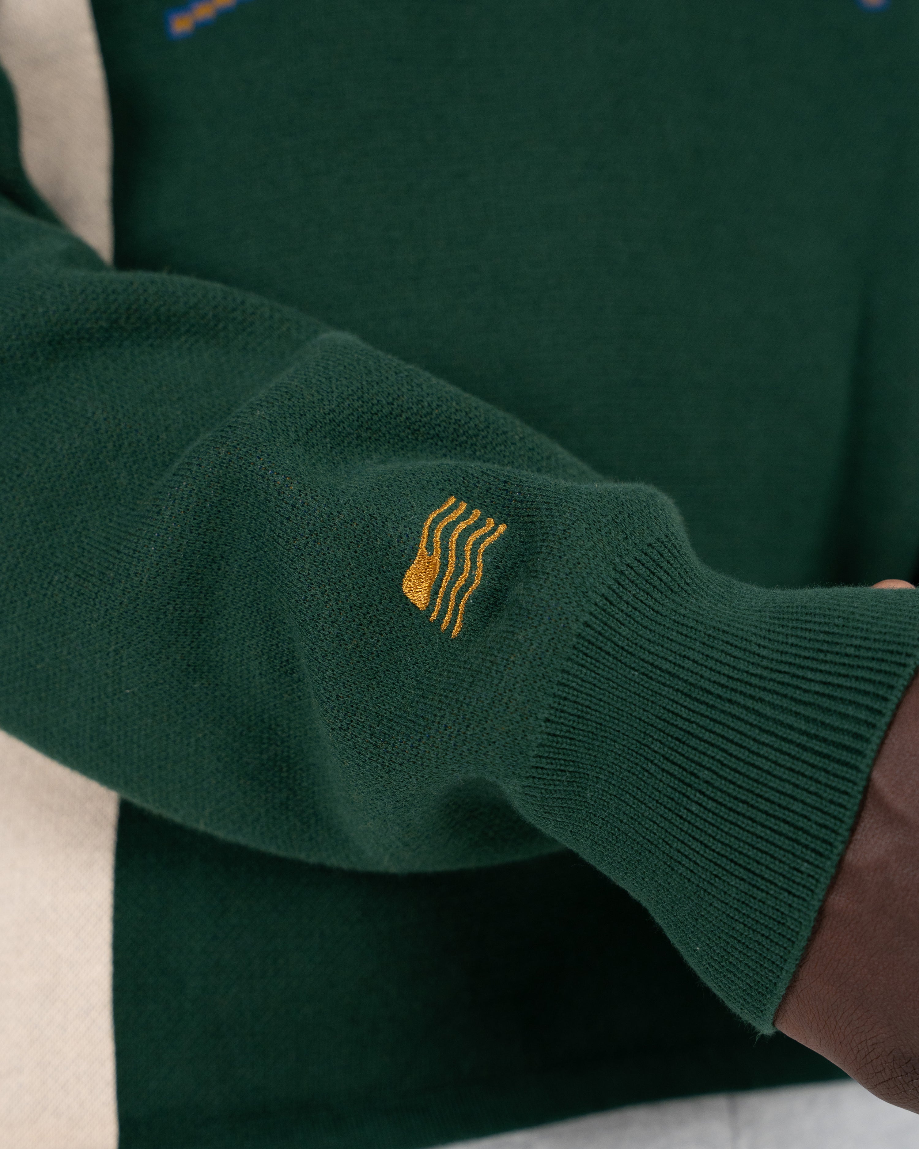 Contrast Clubhouse Knit Green