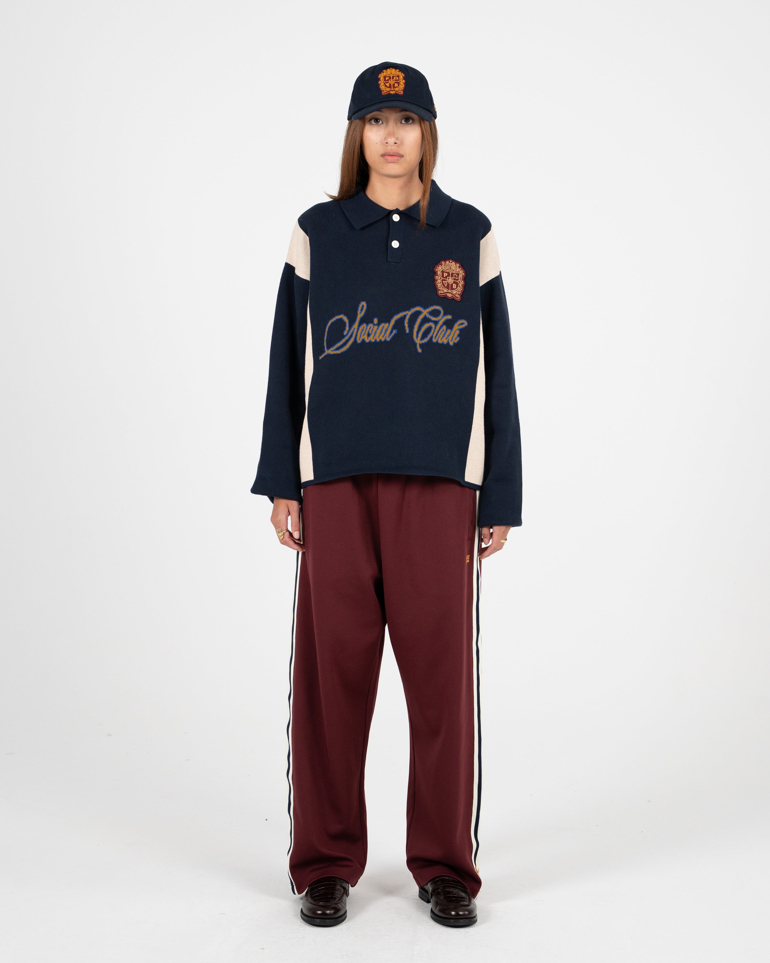 Contrast Clubhouse Knit Navy
