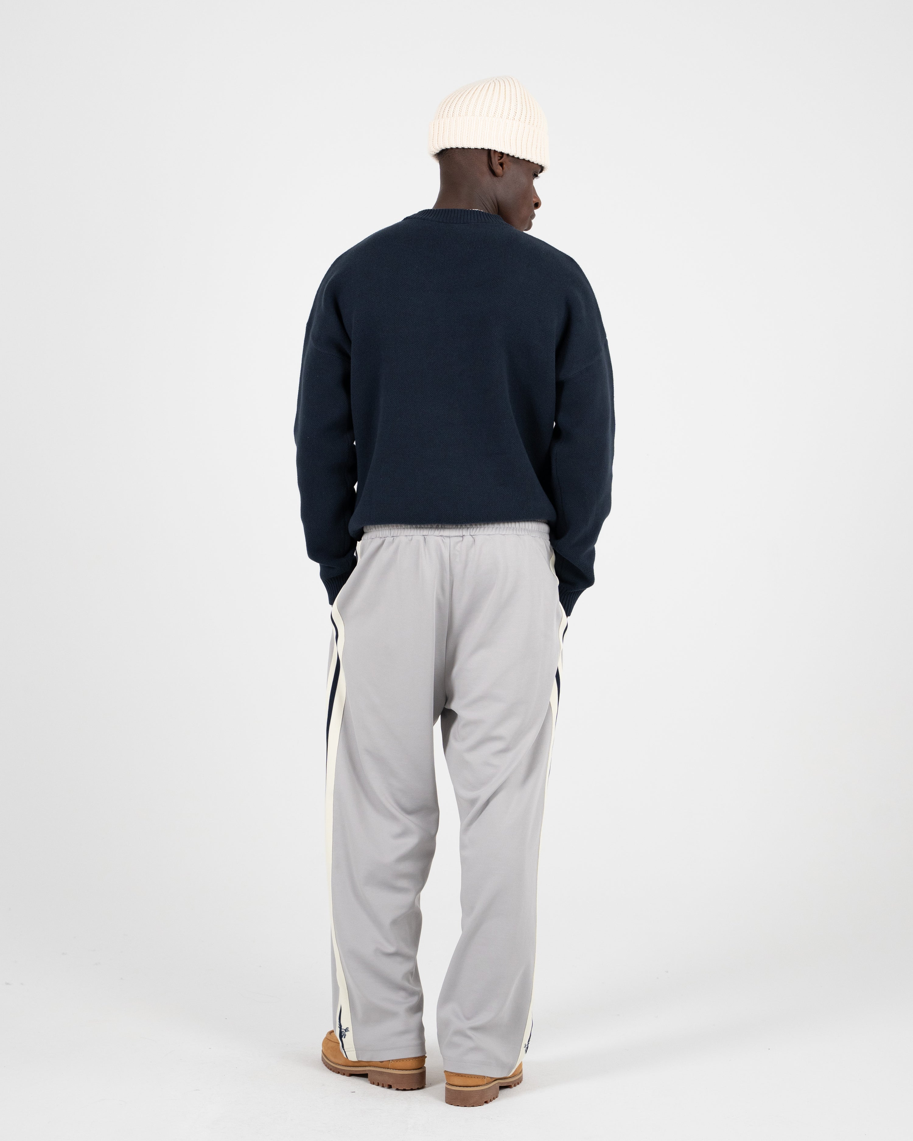Contrast SC Knit Sweater Navy
