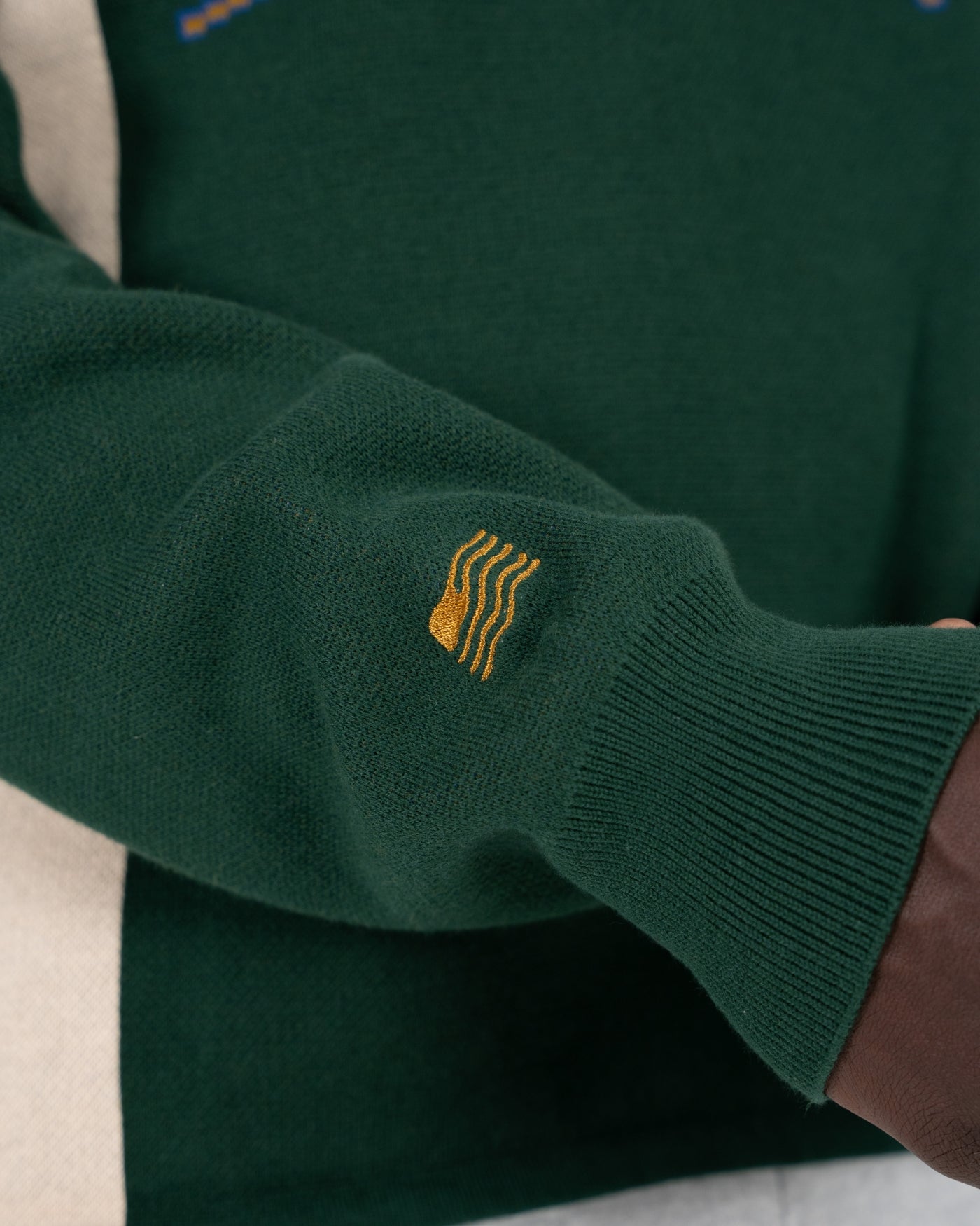 Contrast Clubhouse Knit | Dark Green