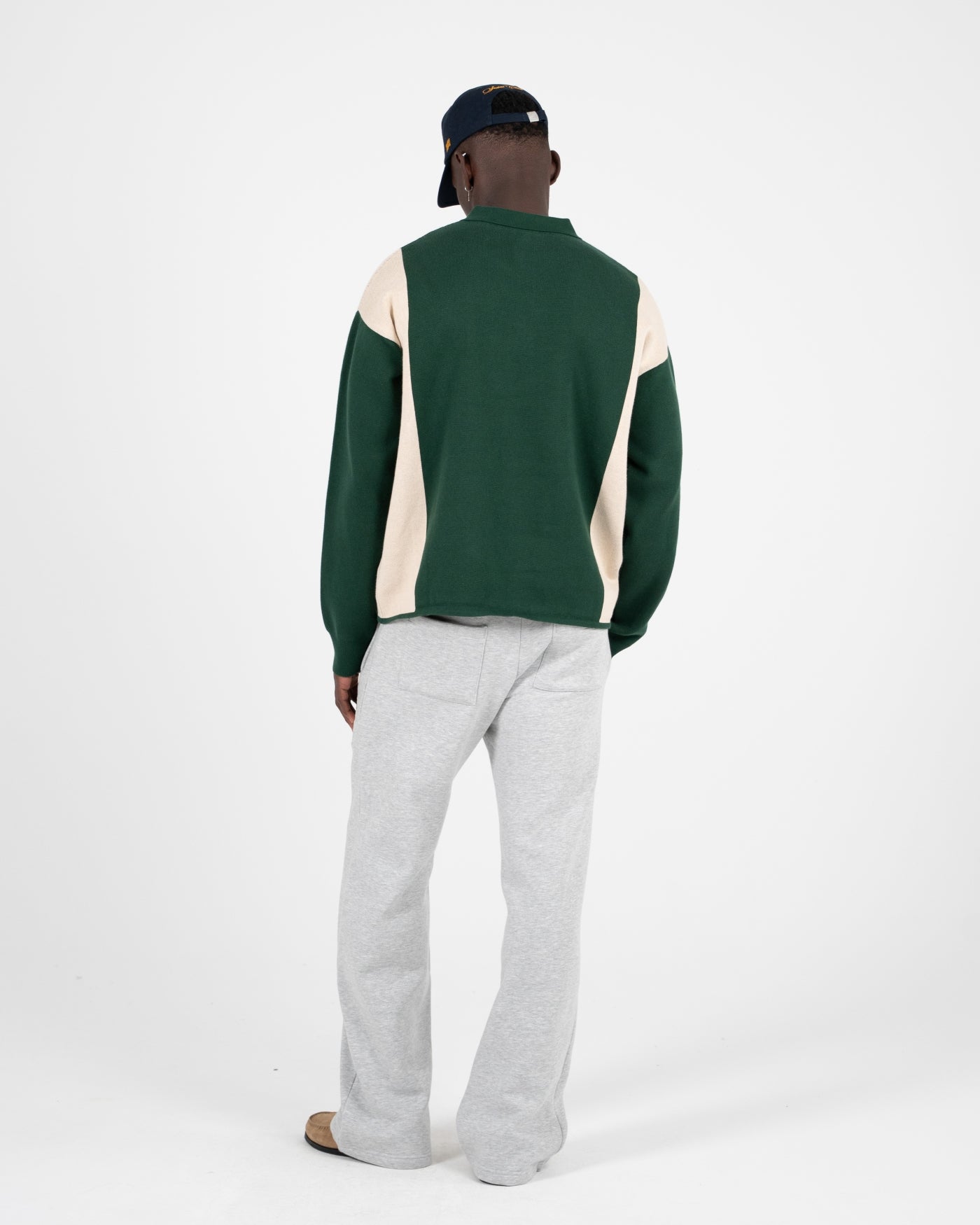 Contrast Clubhouse Knit | Dark Green