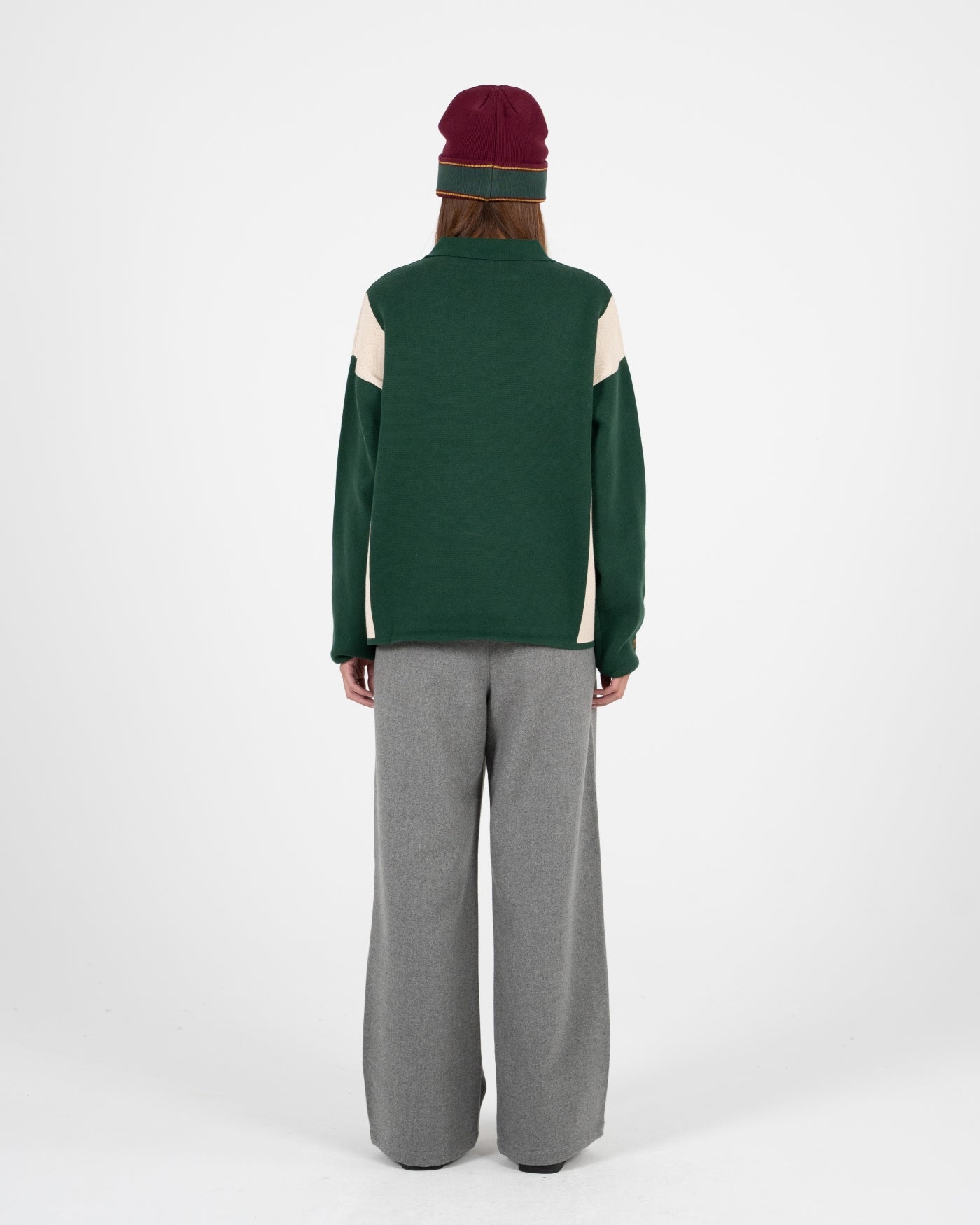 Contrast Clubhouse Knit | Dark Green