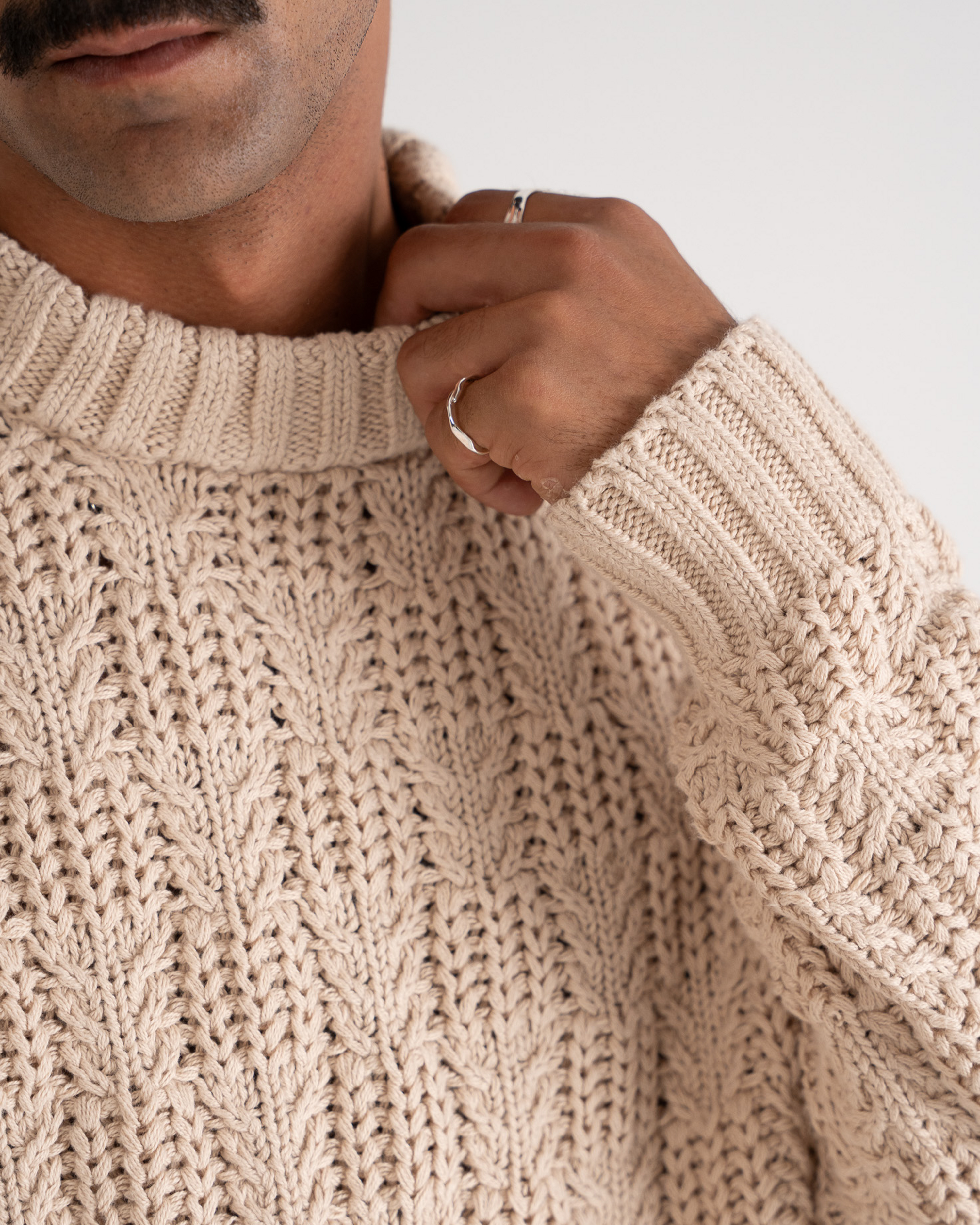 Cottage Knit Sweater Beige