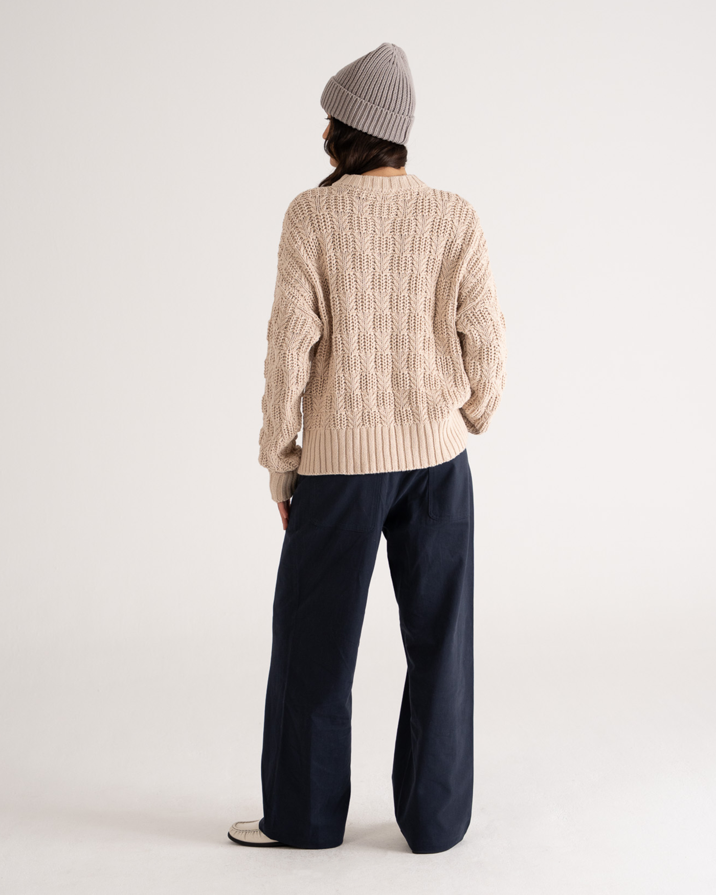 Cottage Knit Sweater | Beige