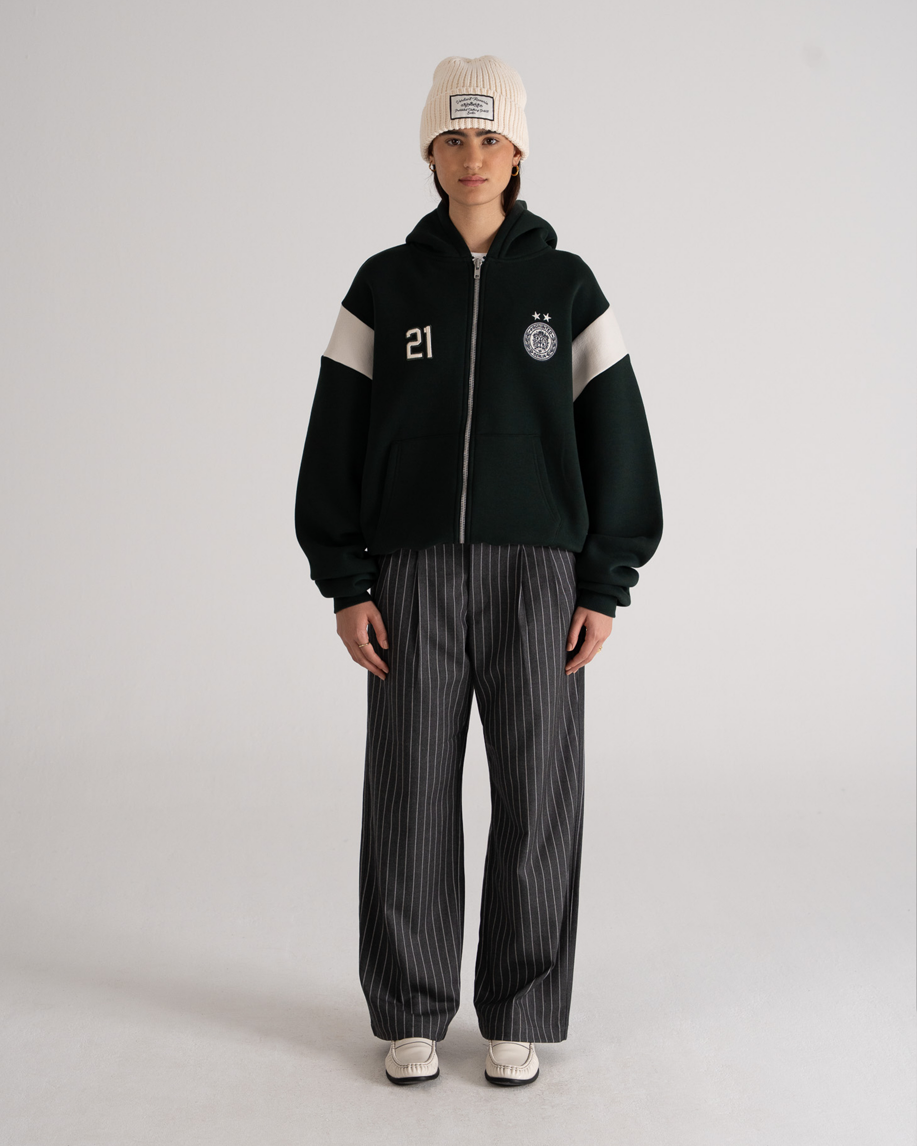 Cup Zip-Hoodie Green