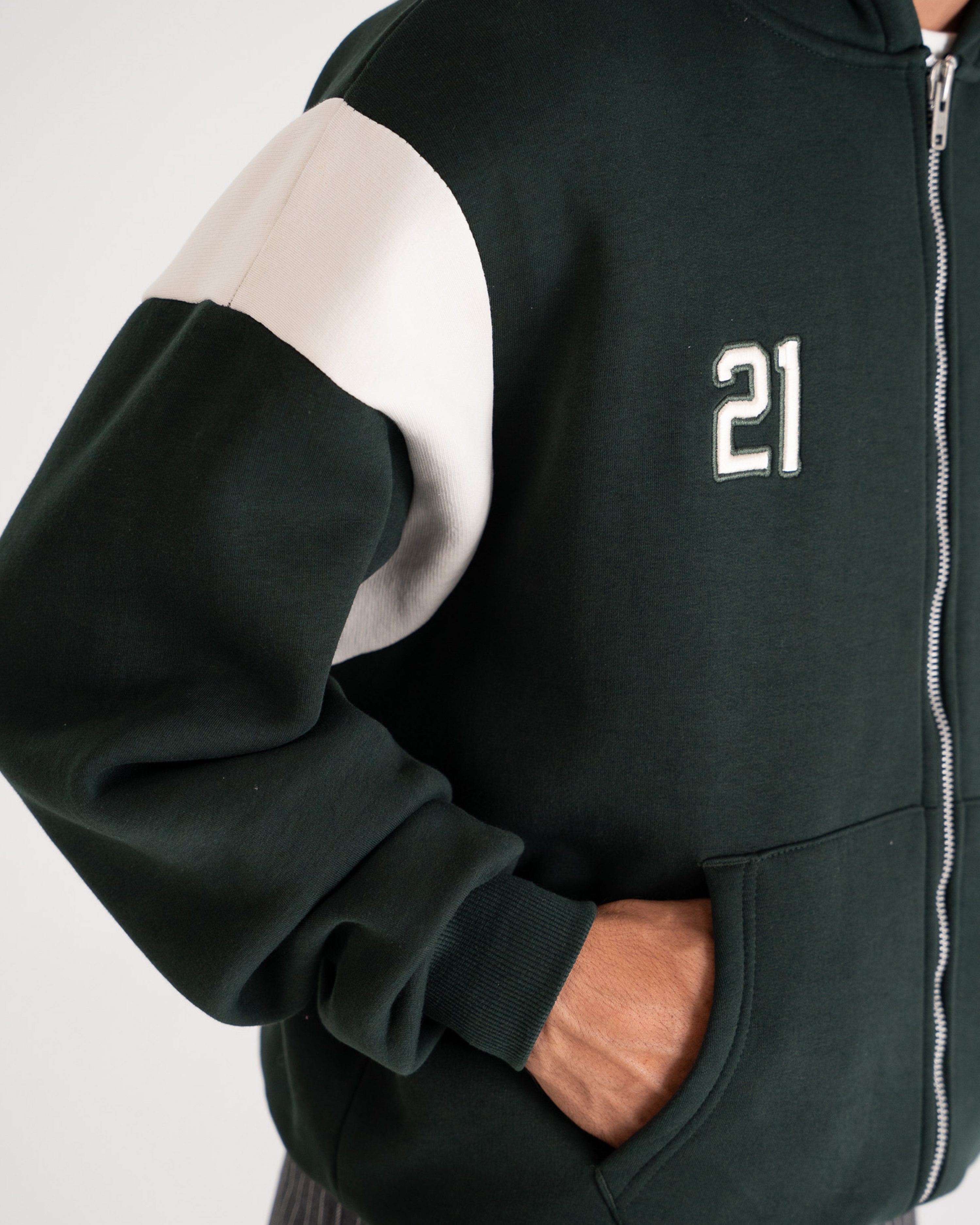 Cup Zip-Hoodie Green