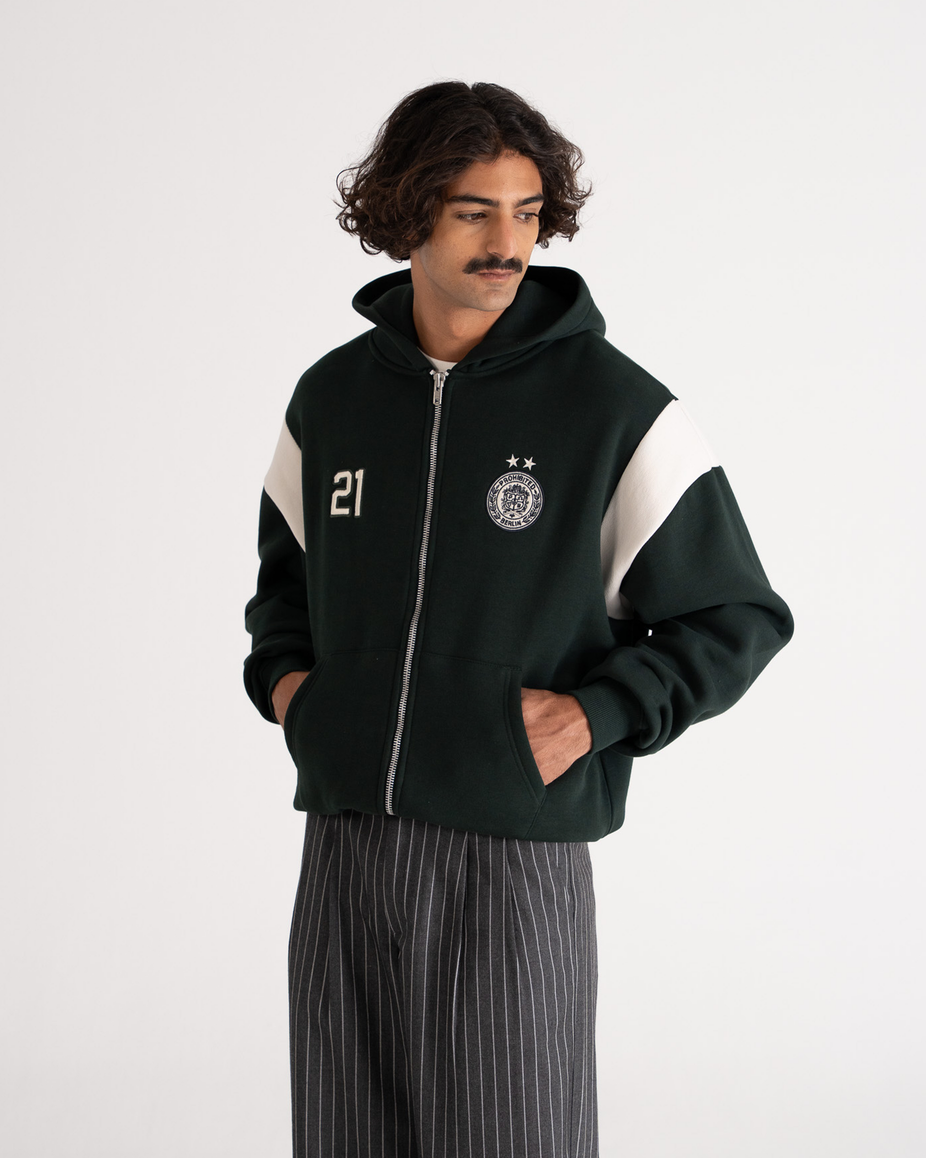 Cup Zip-Hoodie Green