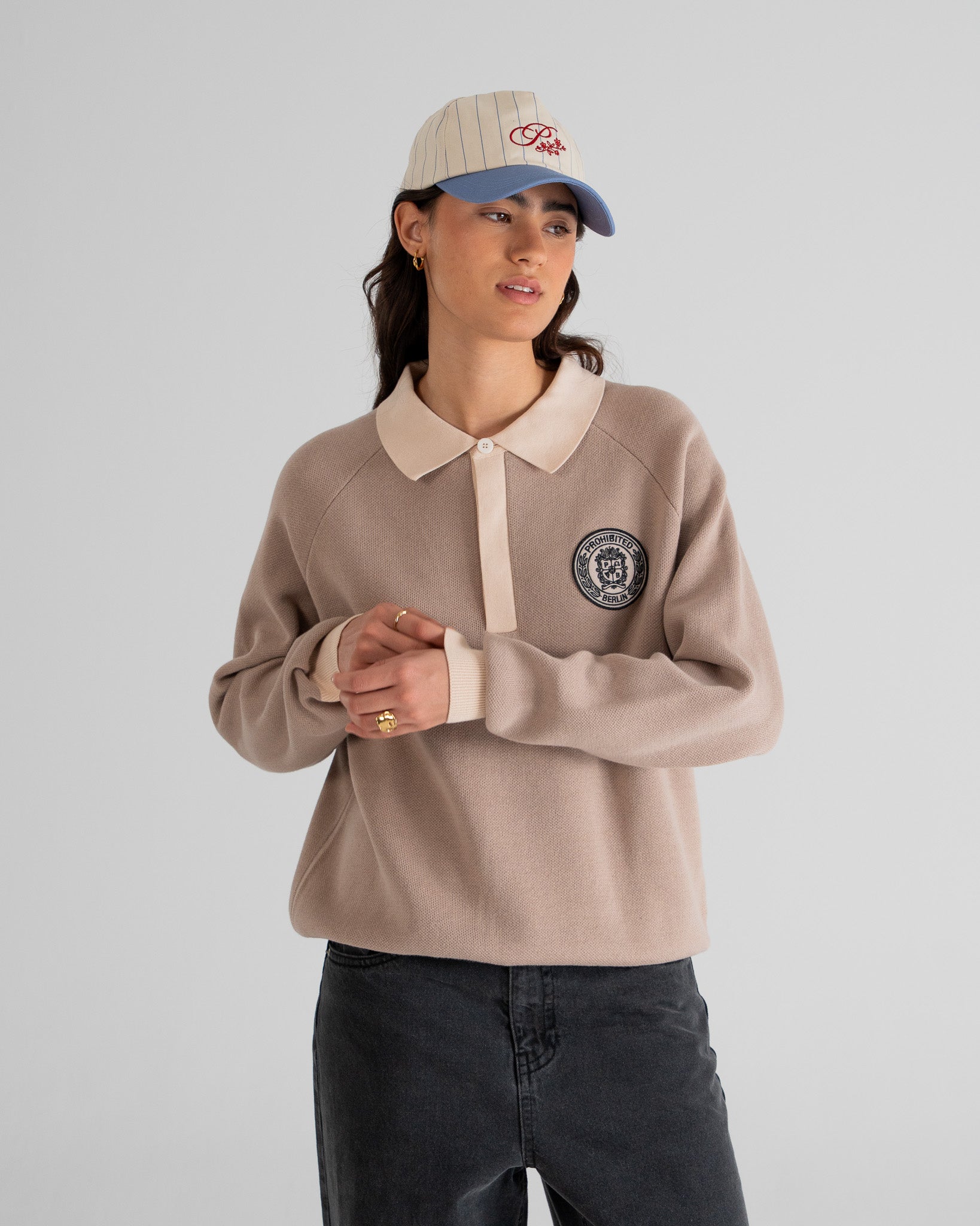 Cup Knitted Jersey | Beige