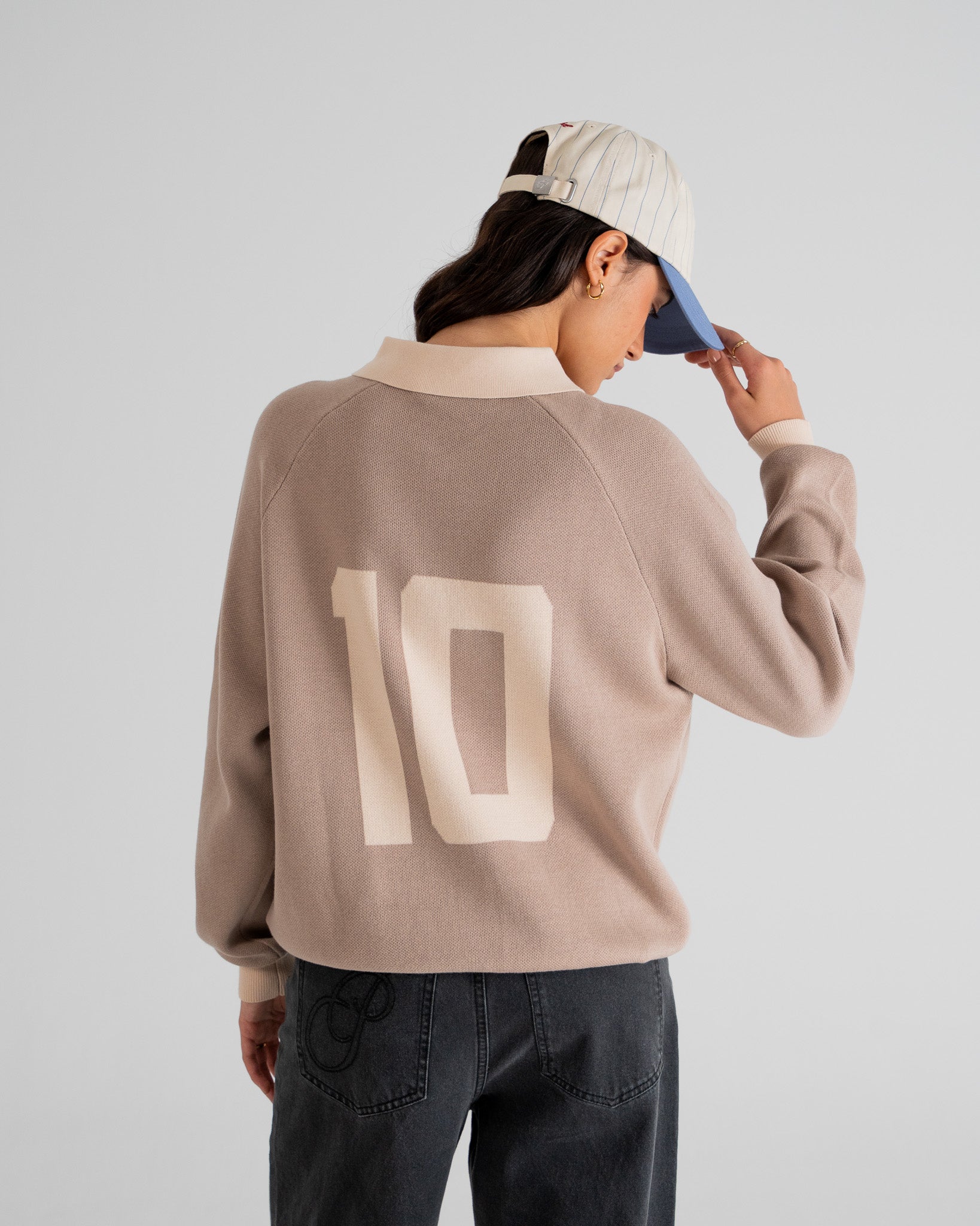 Cup Knitted Jersey | Beige