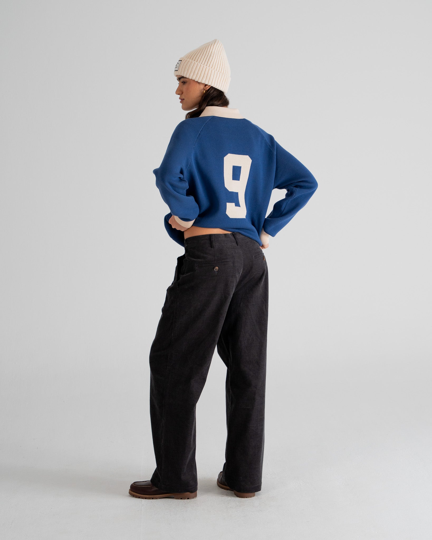 Cup Knitted Jersey | Blue